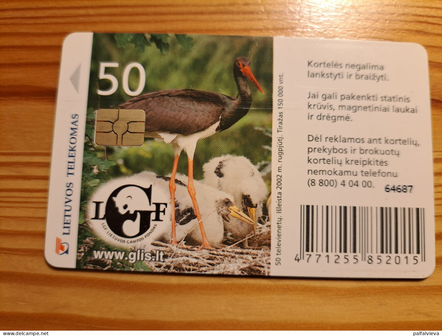 Phonecard Lithuania - Bird, Stork - Lithuania
