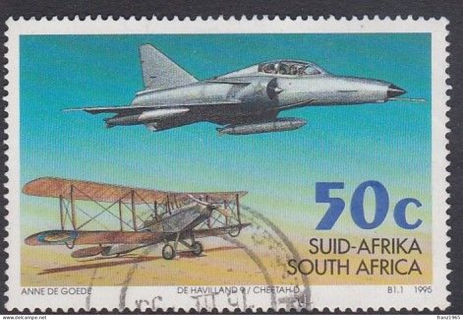 Airforce 75th Anniversary (De Havilland DH-9 - Cheetah D) - 1995 - Used Stamps