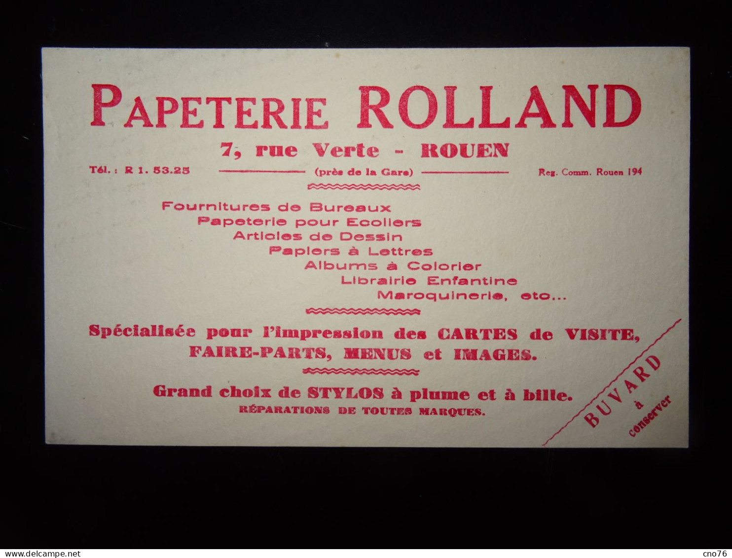 Buvard Papeterie ROLLAND ROUEN - Papierwaren