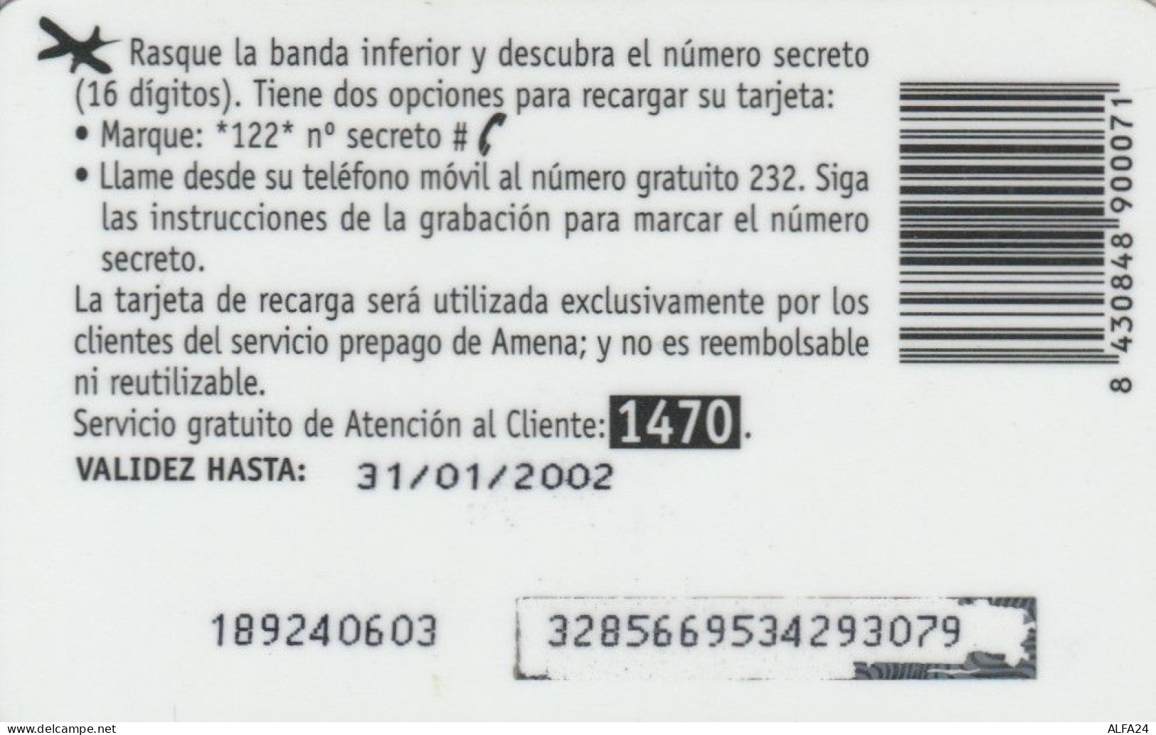 PREPAID PHONE CARD SPAGNA (E47.27.8 - Commemorative Advertisment