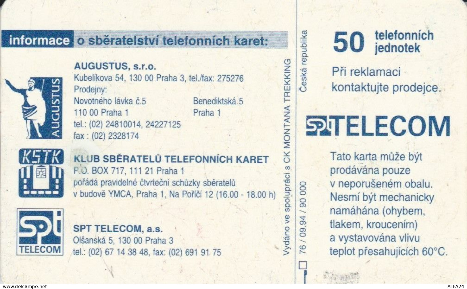 PHONE CARD REPUBBLICA CECA (J.26.2 - República Checa