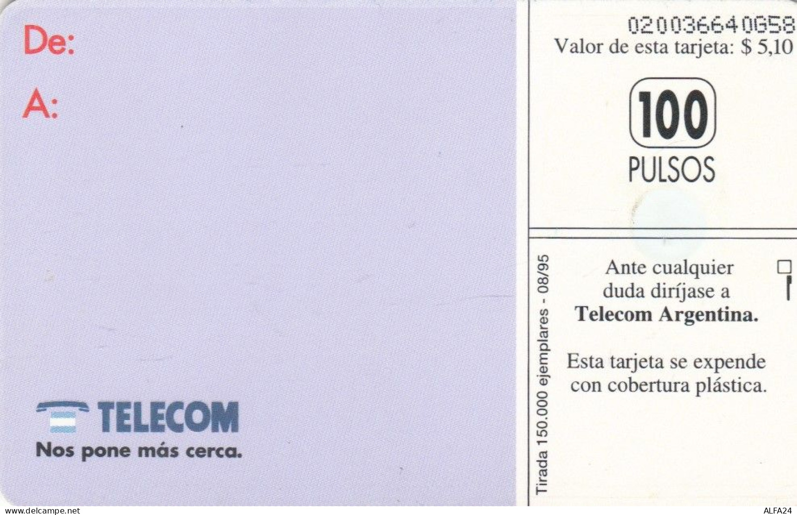 PHONE CARD ARGENTINA (M.61.8 - Argentina