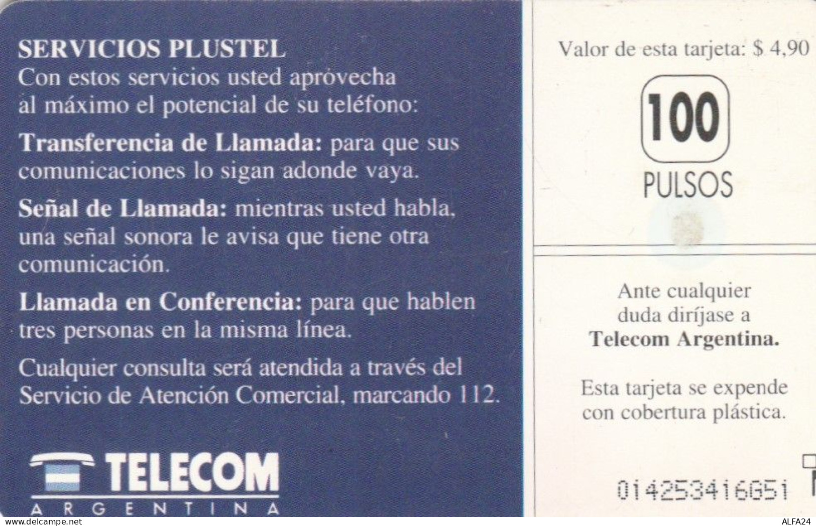 PHONE CARD ARGENTINA (M.62.7 - Argentina