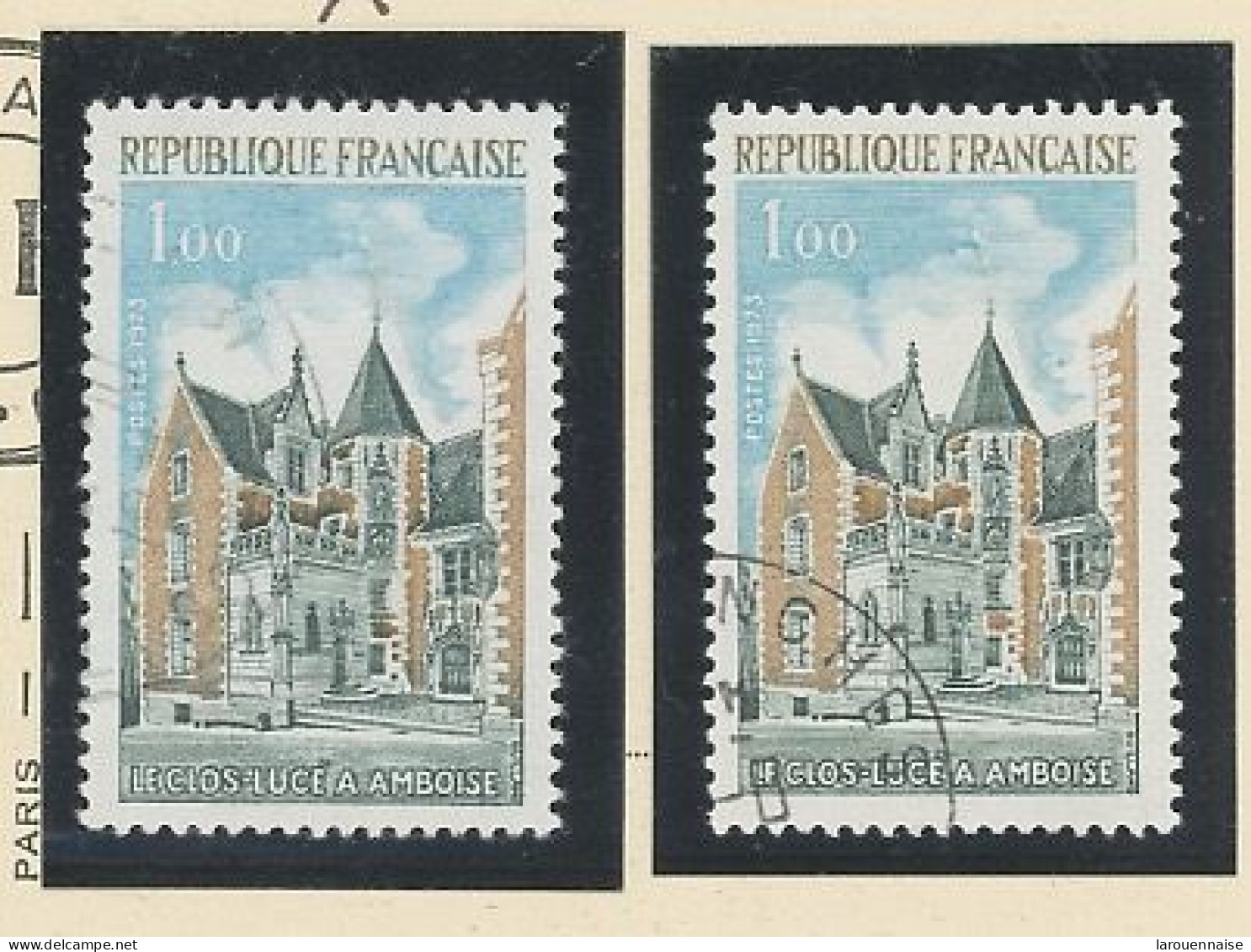 VARIÉTÉ - N° 1759 D - Obl " RÉPUBLIQUE FRANÇAISE " EN BLEU - Oblitérés