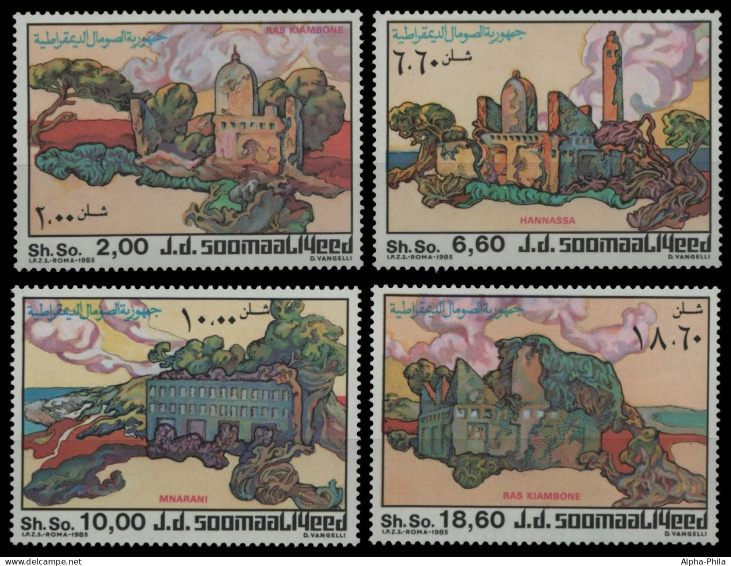 Somalia 1985 - Mi-Nr. 368-371 ** - MNH - Baudenkmäler - Somalie (1960-...)