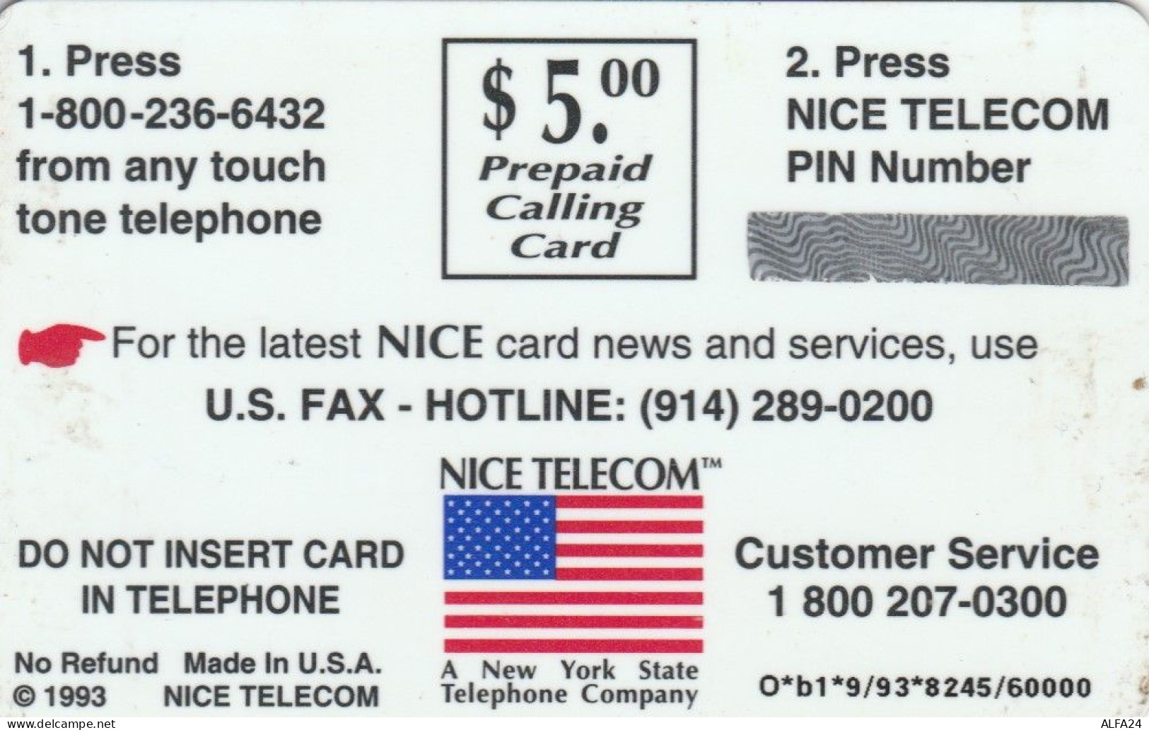 PREPAID PHONE CARD STATI UNITI (E60.24.4 - Other & Unclassified