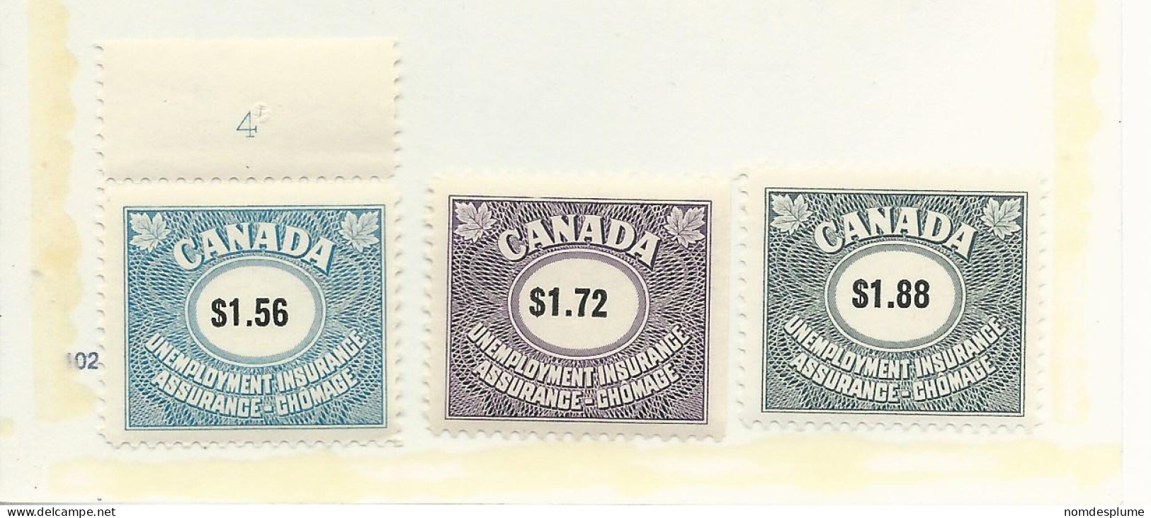 26440) Canada Revenue   Mint No Hinge** 1960 Unemployment Insurance - Revenues