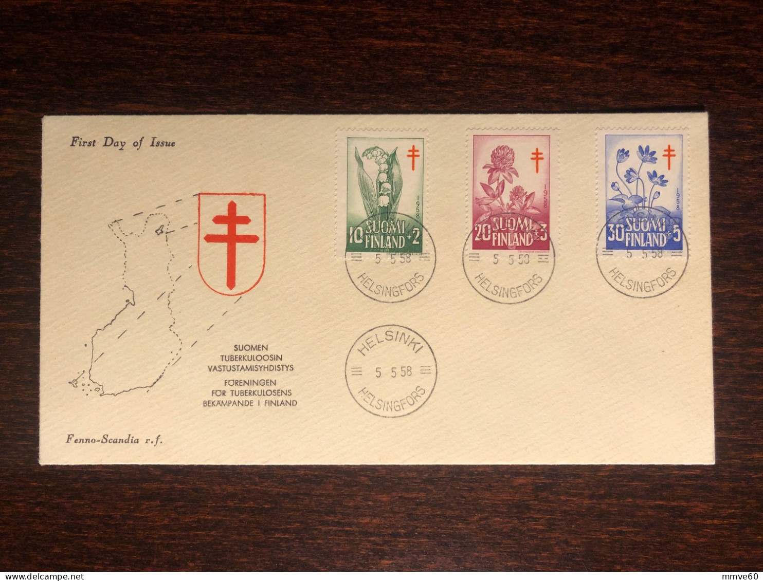 FINLAND FDC 1958 YEAR  TUBERCULOSIS TBC HEALTH MEDICINE - Brieven En Documenten