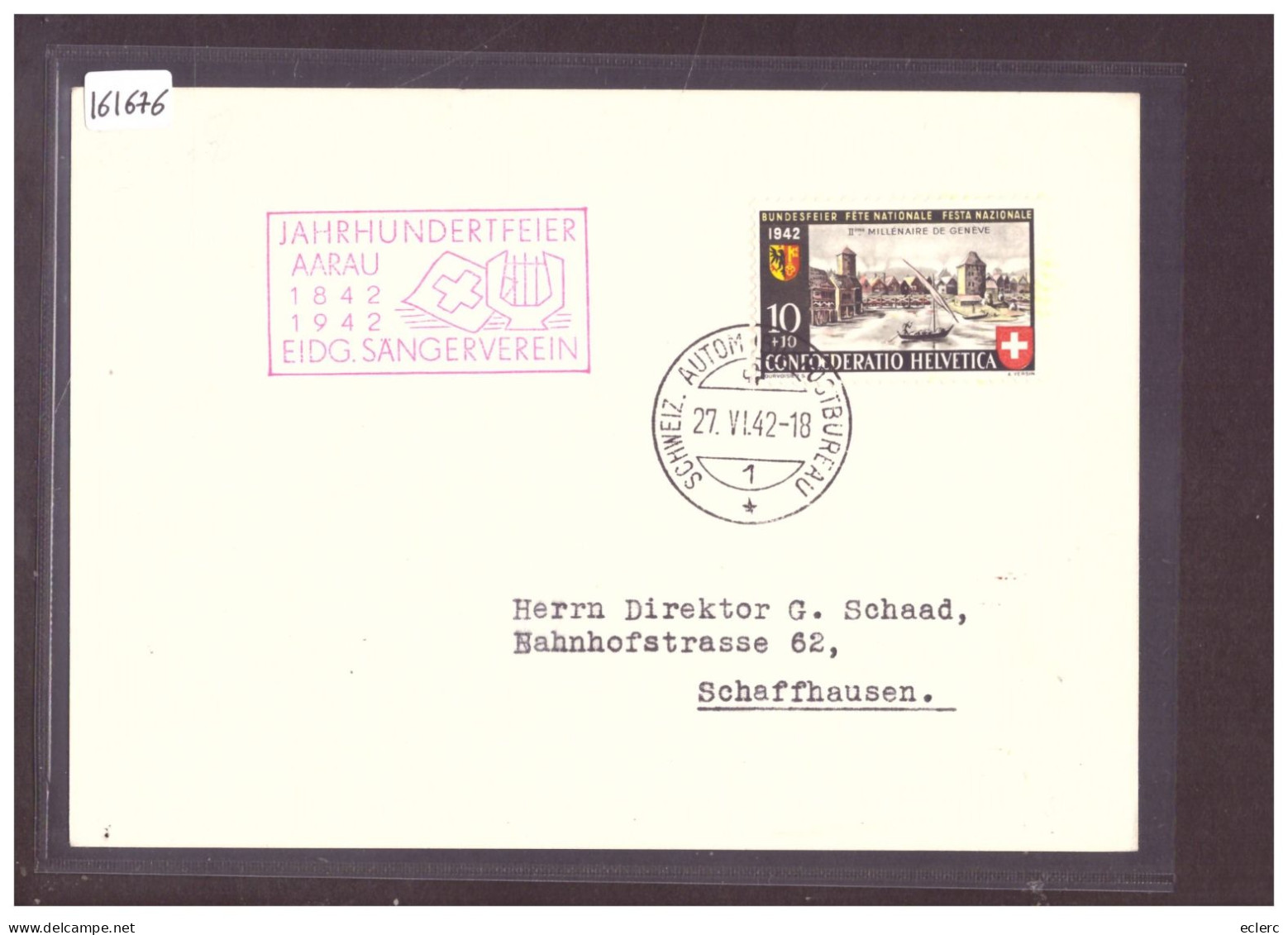 FORMAT 10x15cm - AARAU - EIDG. SÄNGERVEREIN 1942 - POSTE AUTOMOBILE - AUTOMOBIL POSTBUREAU - TB - Aarau