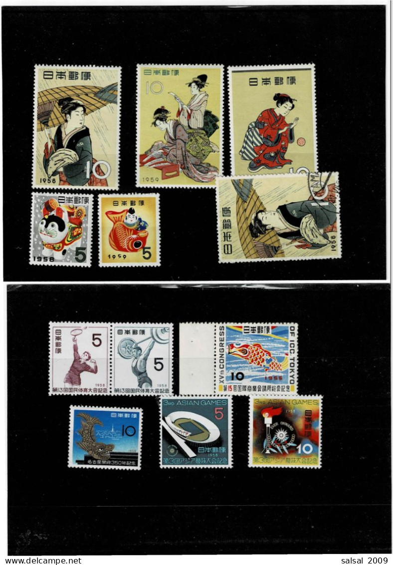 JAPAN ,12 Pezzi Nuovi MNH Di Cui 4 MH E 1 Usato ,qualita Splendida - Unused Stamps