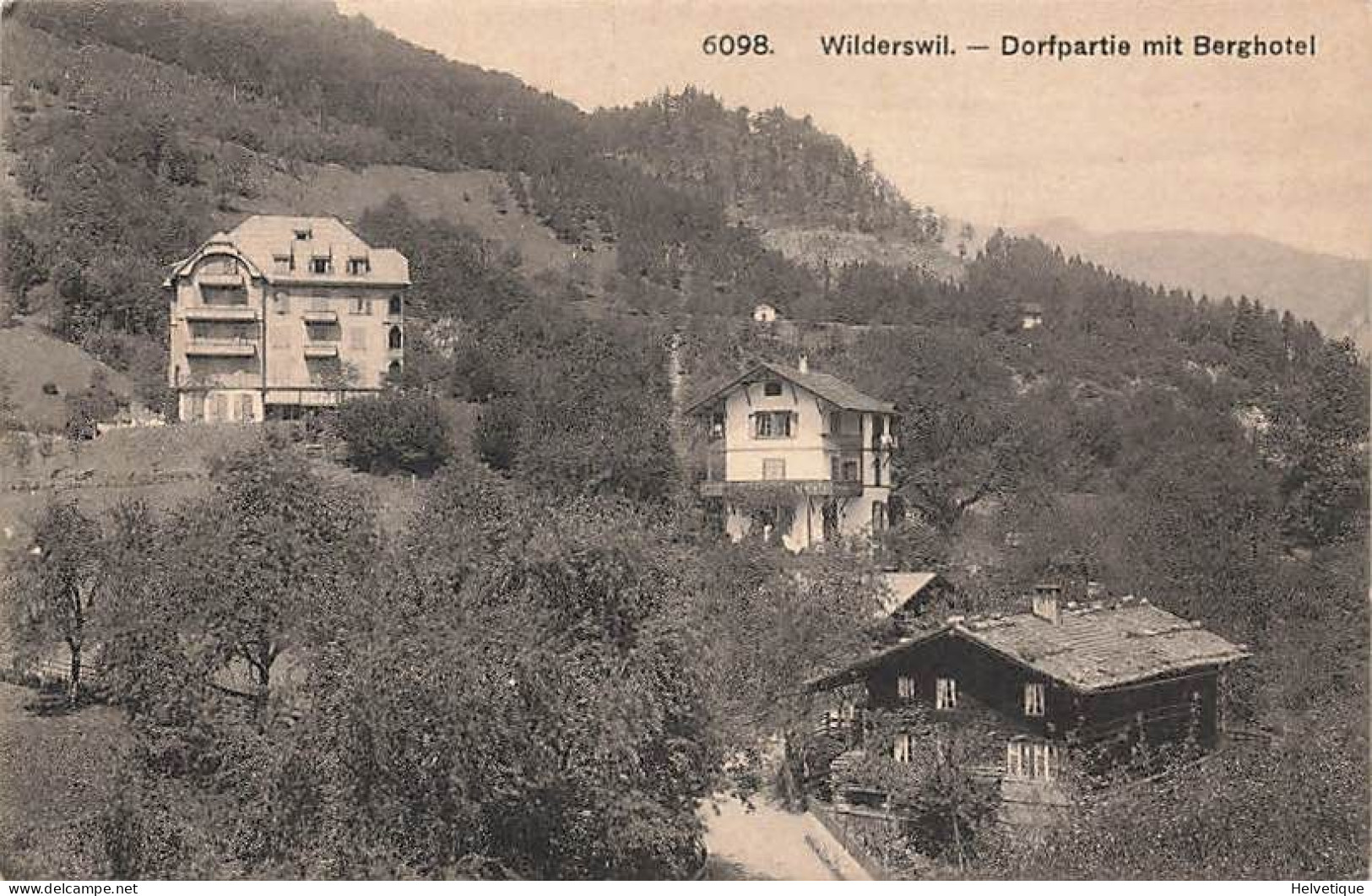 Wilderswil Dorfpartie Mit Berghotel 1919 - Wilderswil