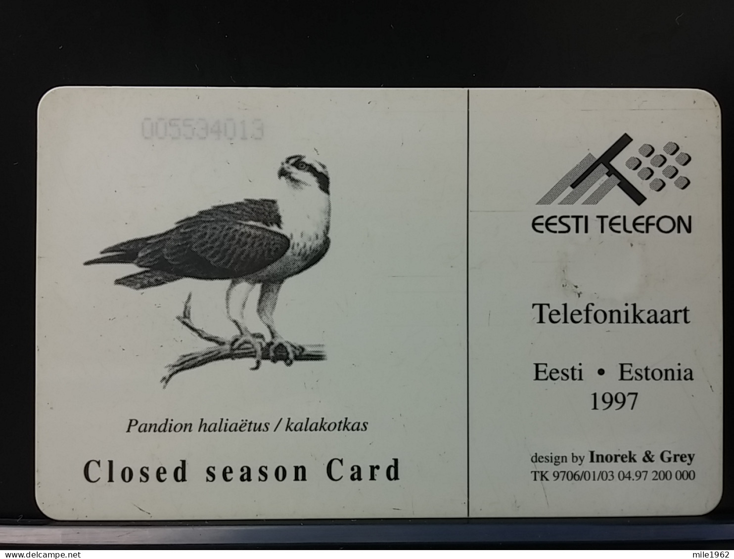 T-290 - ESTONIA TELECARD, PHONECARD, BIRD, OISEAU, HAWK - Estonia