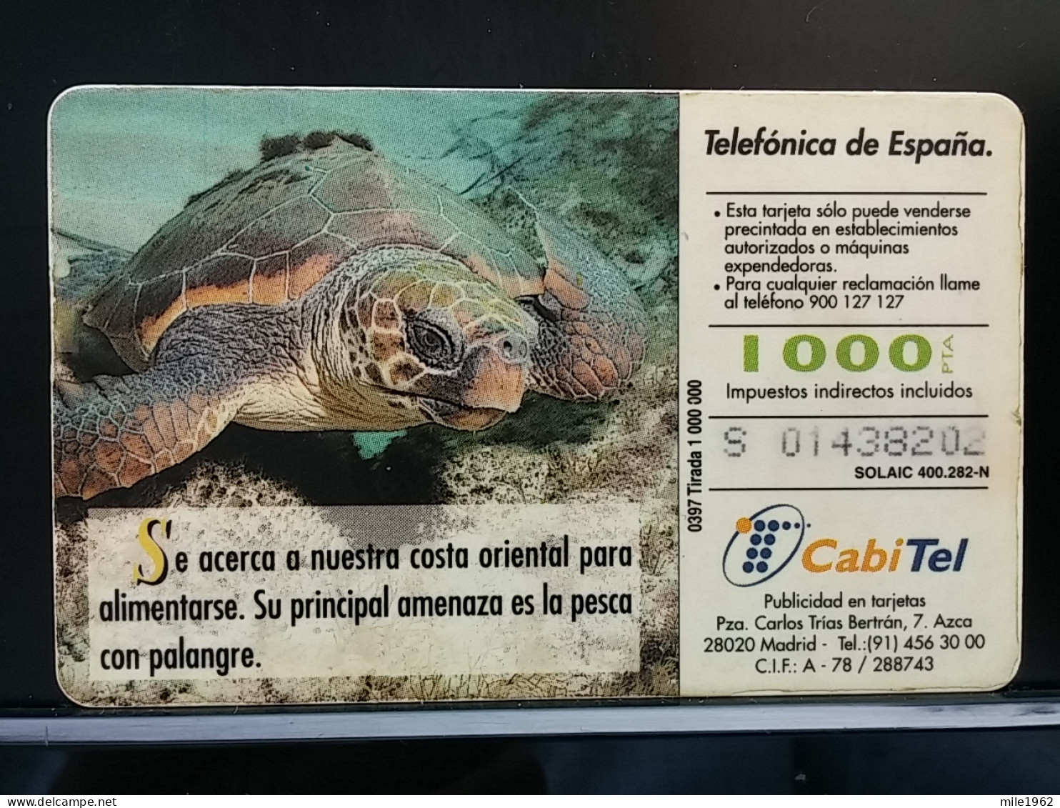 T-298 - SPAIN, ESPANA, TELECARD, PHONECARD, TURTLES, TORTUES - Autres & Non Classés