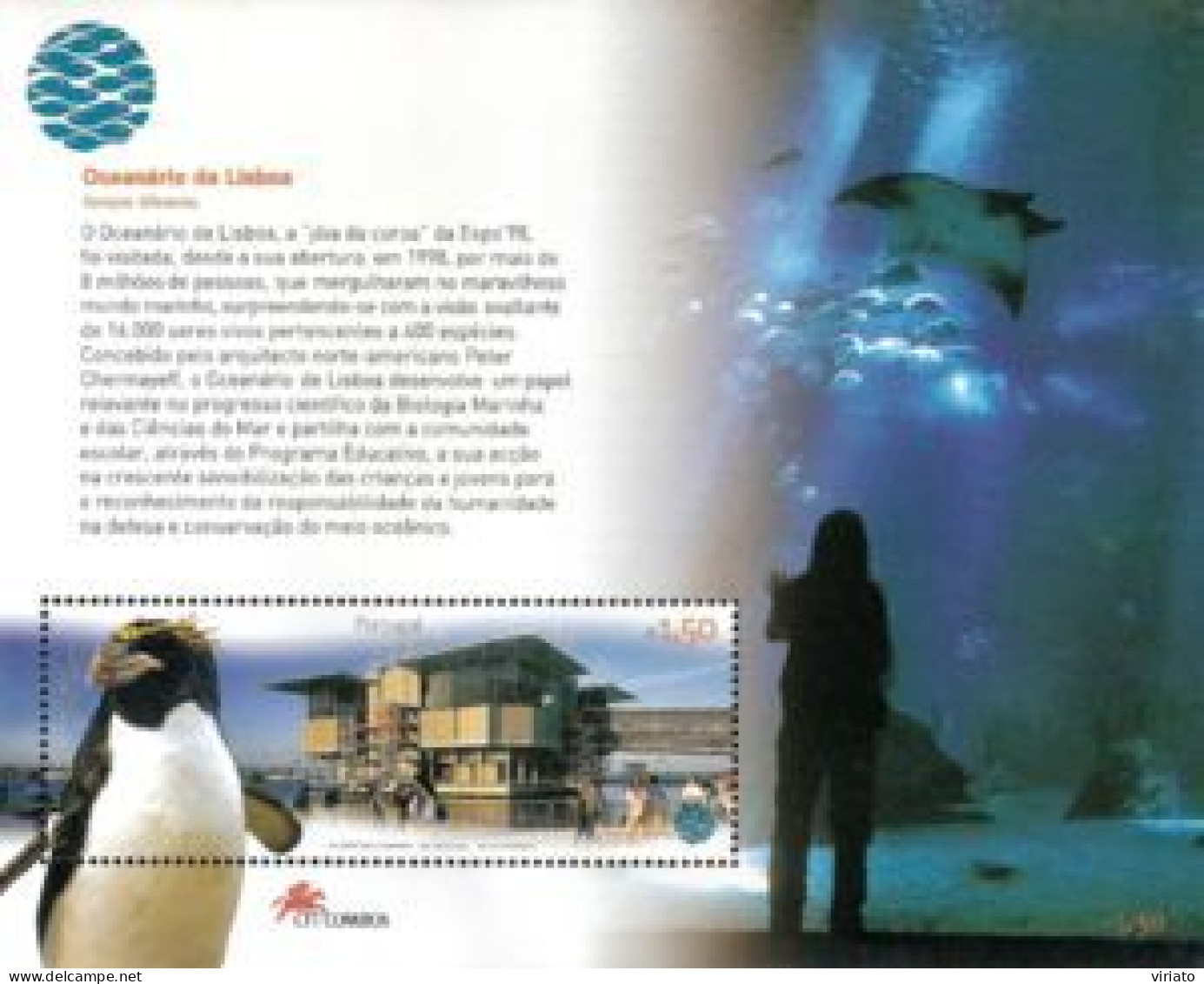 Portugal 2004 (MNH) (Mi BL194) - Oceanário De Lisboa-Macaroni Penguin (Eudyptes Chrysolophus) - Collections, Lots & Séries