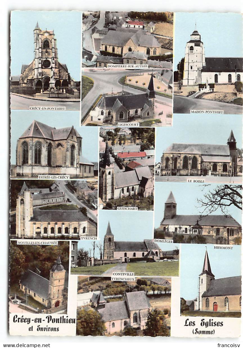 Crécy En Ponthieu Et Environs. Les Glises Edit Cim Hiermont Domleger  Le Boisle Ligescourt Conteville Yvrench Estrée Les - Crecy En Ponthieu