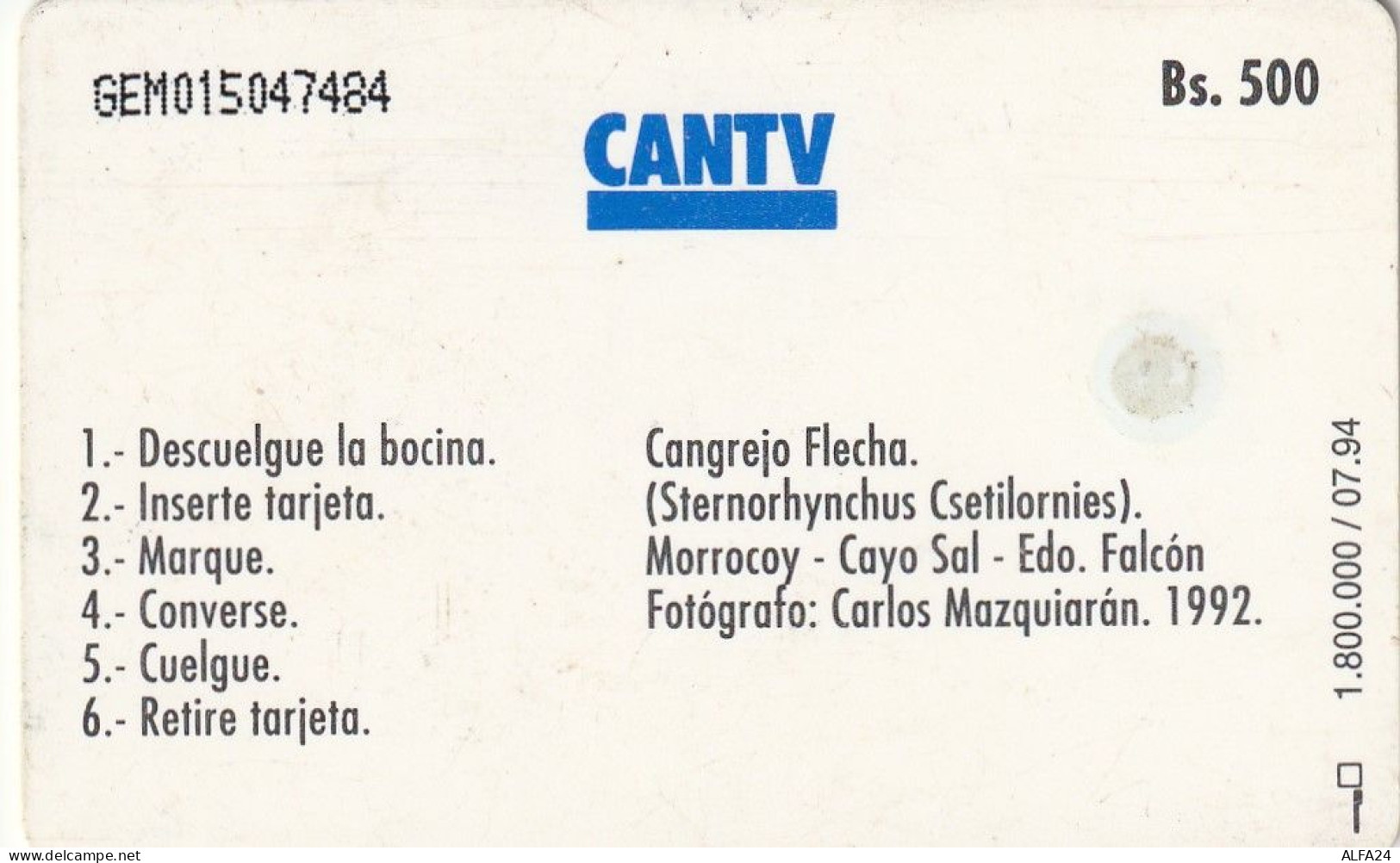 PHONE CARD VENEZUELA  (E30.20.2 - Venezuela