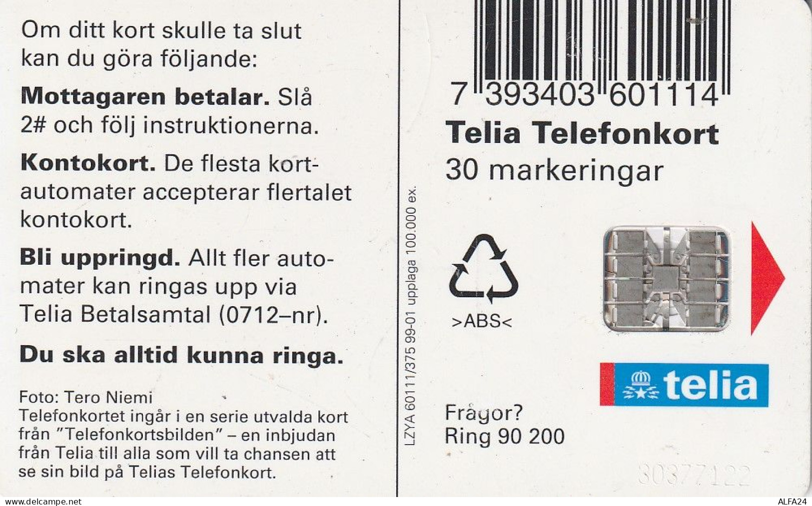 PHONE CARD SVEZIA  (E23.14.1 - Zweden