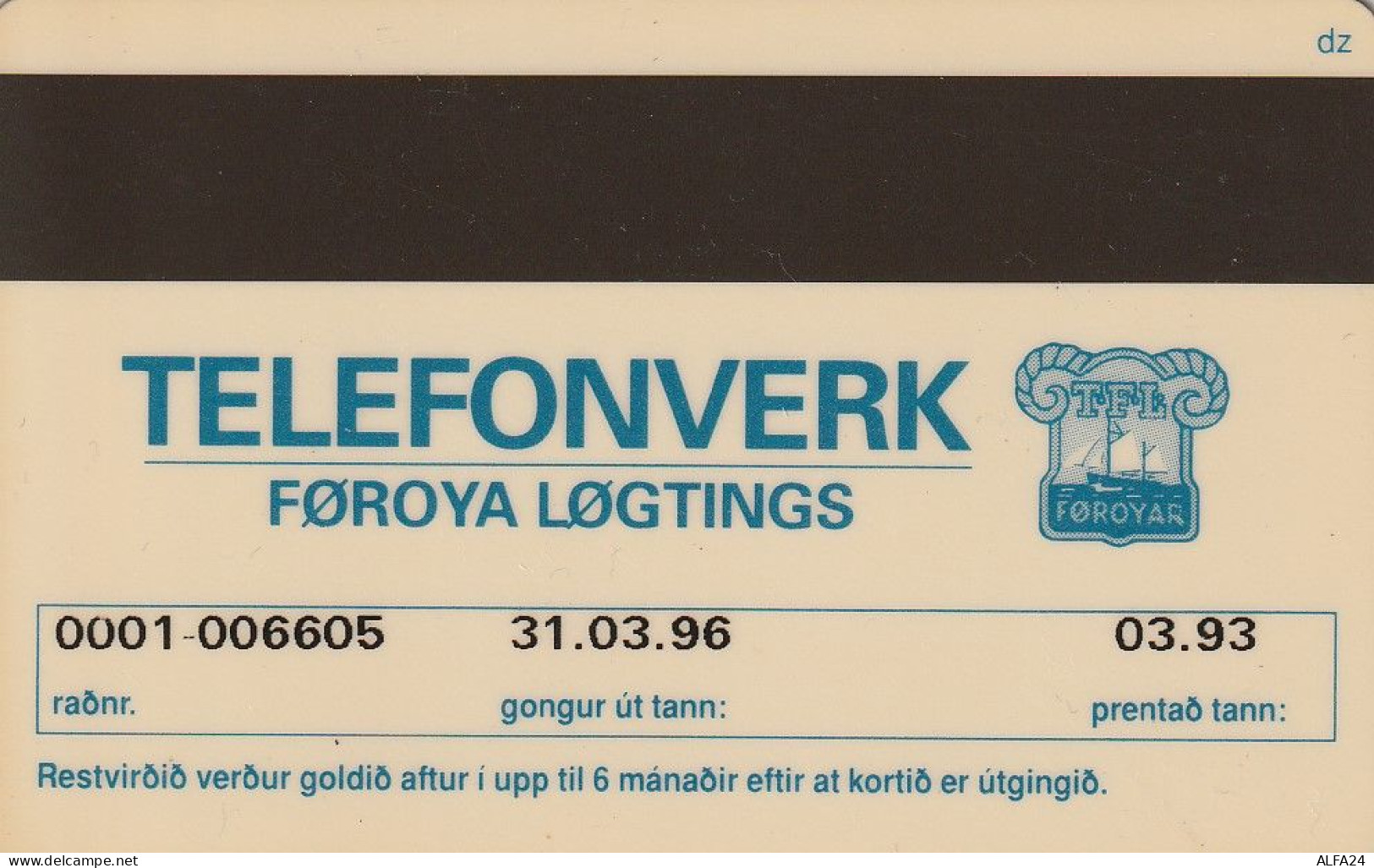 PHONE CARD FAROER  (E78.34.2 - Faroe Islands
