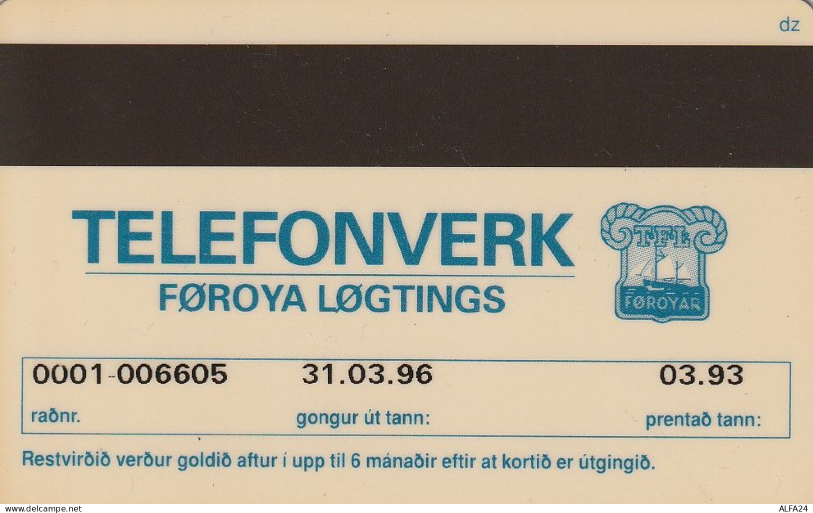 PHONE CARD FAROER  (E78.34.2 - Faeroër