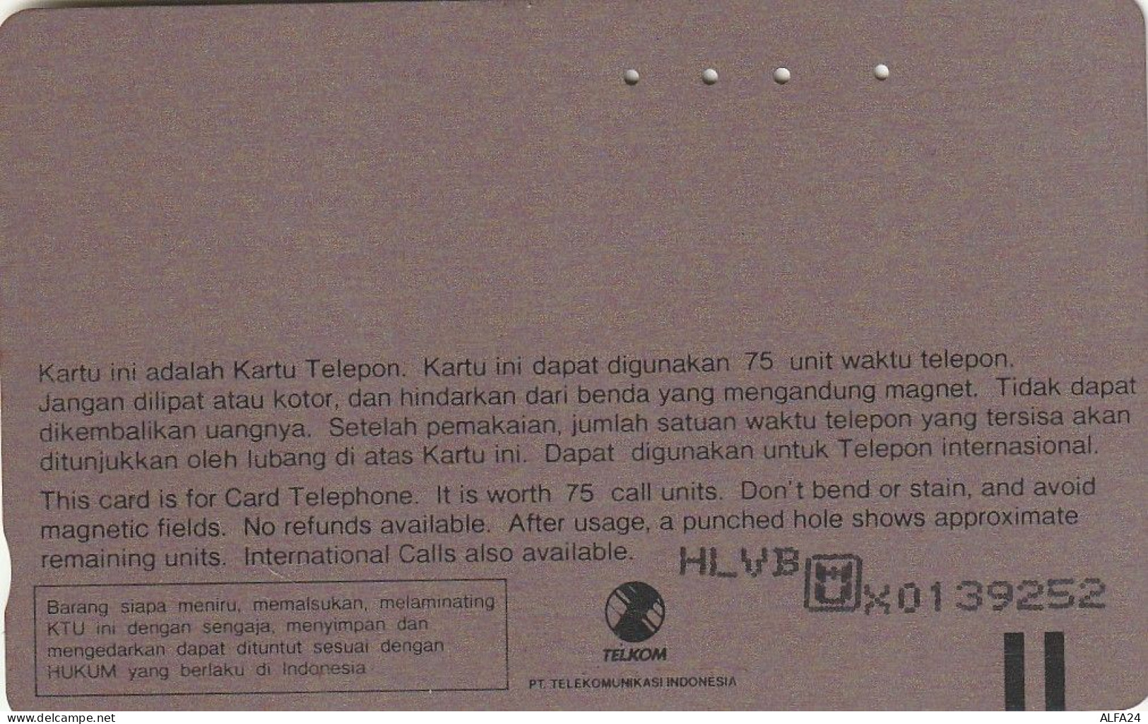 PHONE CARD INDONESIA  (E74.13.5 - Indonesia