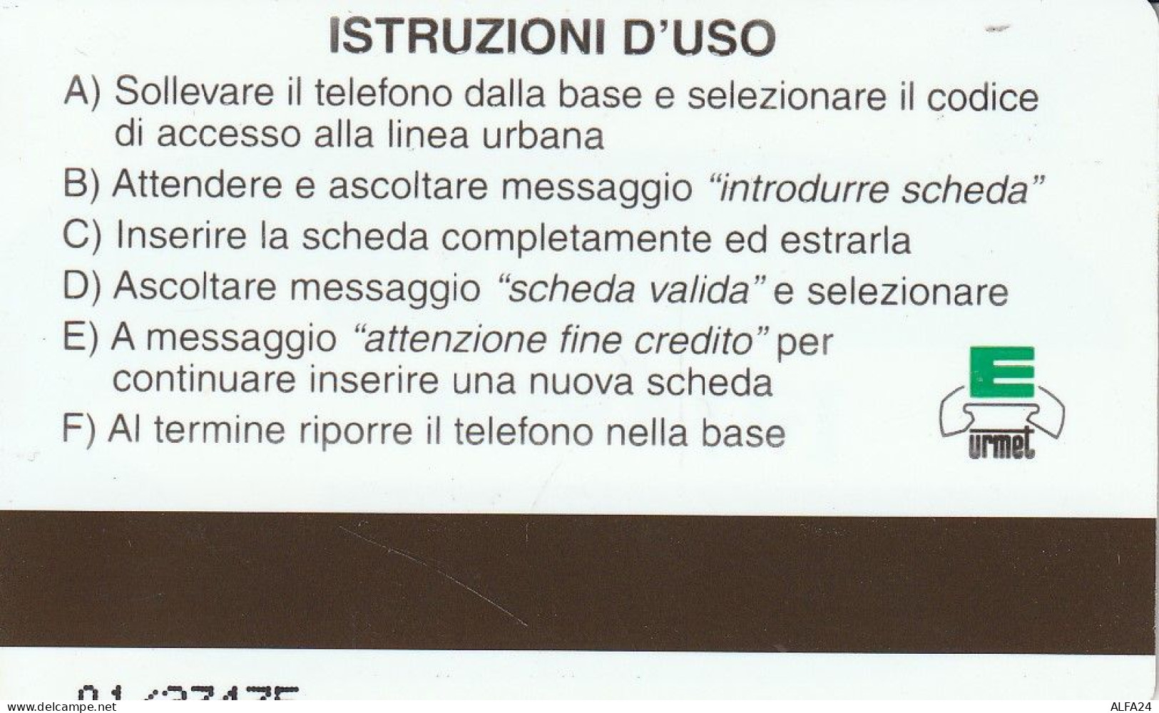 PHONE CARD ITALIA PROTOTIPO EASYTEL (USP.1.7 - Tests & Servicios