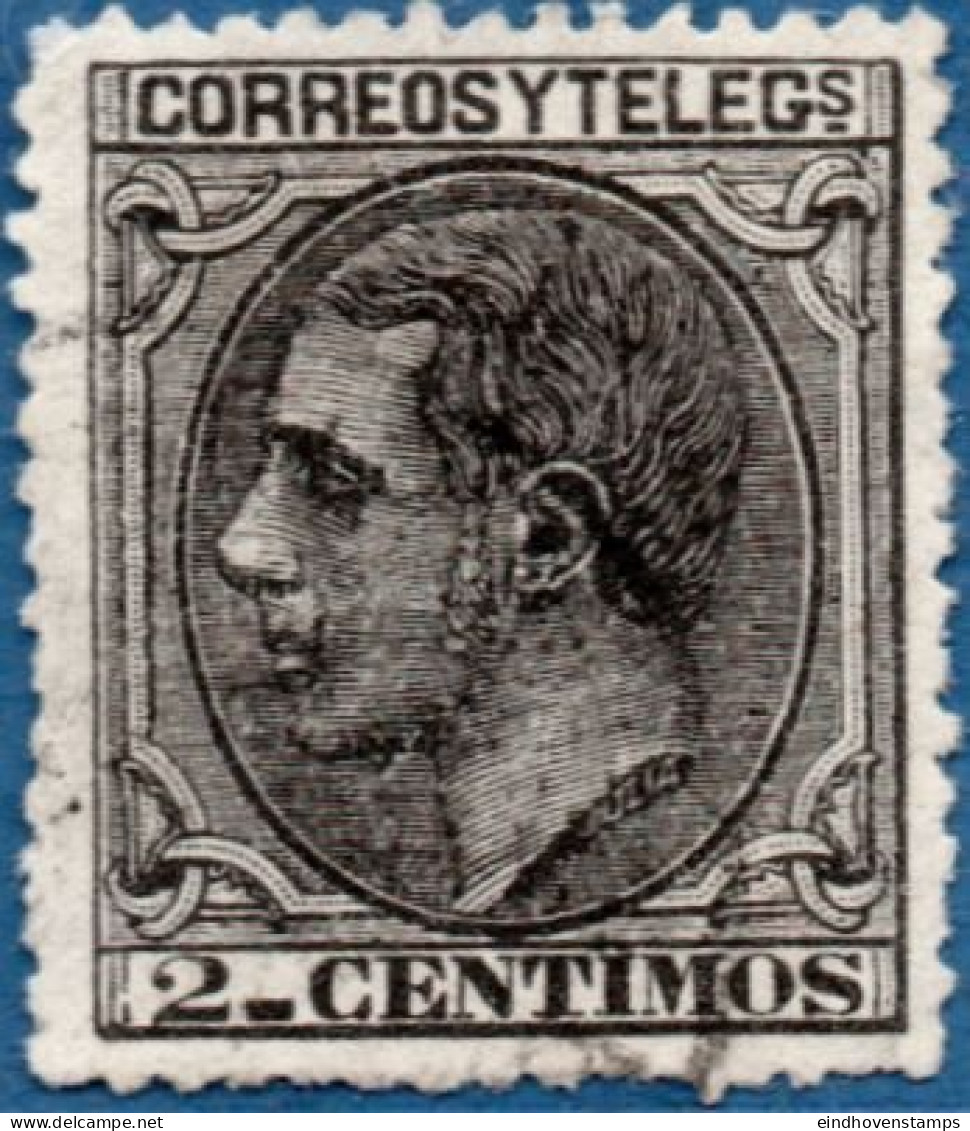 Spain 1879 Alfonso XII  2 C Cancelled - Gebraucht