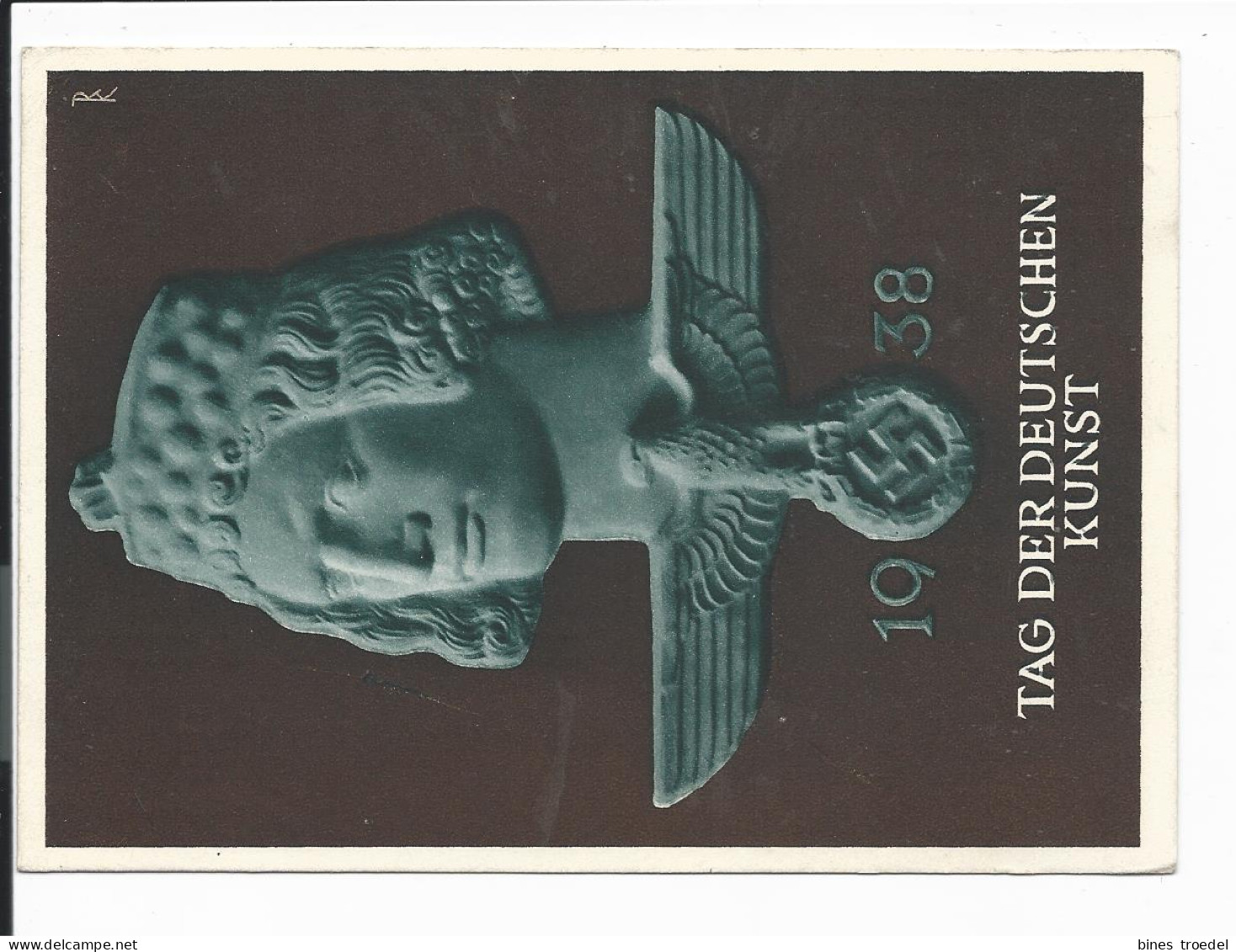 DR PP 127 C 50 - 6 Pf Hindenburg Med. München Tag Der Deutschen Kunst M. Sonderstempel Bedafsverwendet - Privat-Ganzsachen