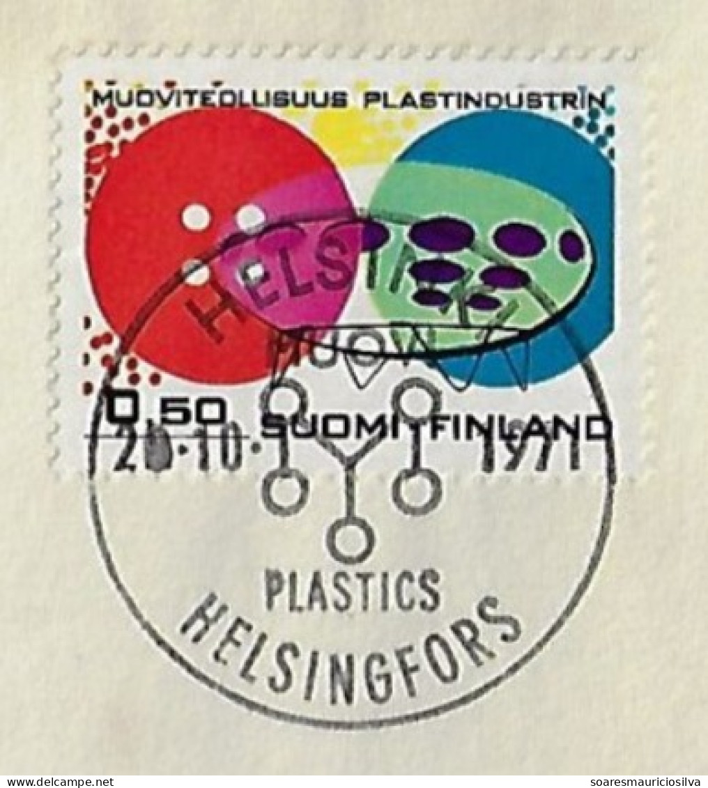 Finland 1971 FDC First Day Cover Stamp And Commemorative Cancel Plastic Industry From Heksinki - FDC