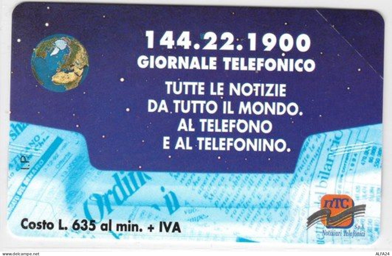 SCHEDA TELEFONICA NUOVA PRP 208 GIORNALE TELEFONICO - Privées - Hommages