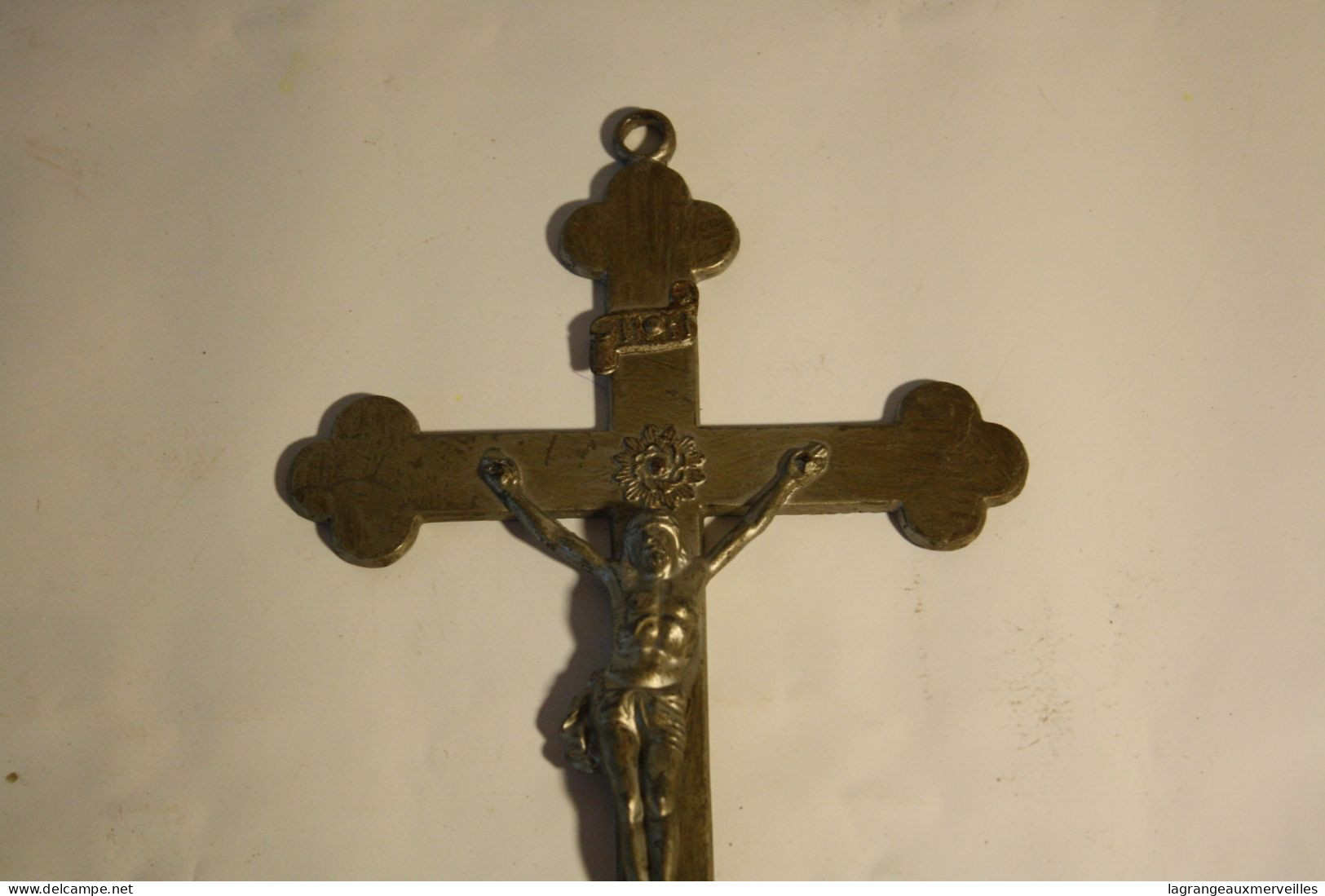 C312 Ancien Jésus Sur La Croix - Objet De Dévotion - Old Church - Religiöse Kunst