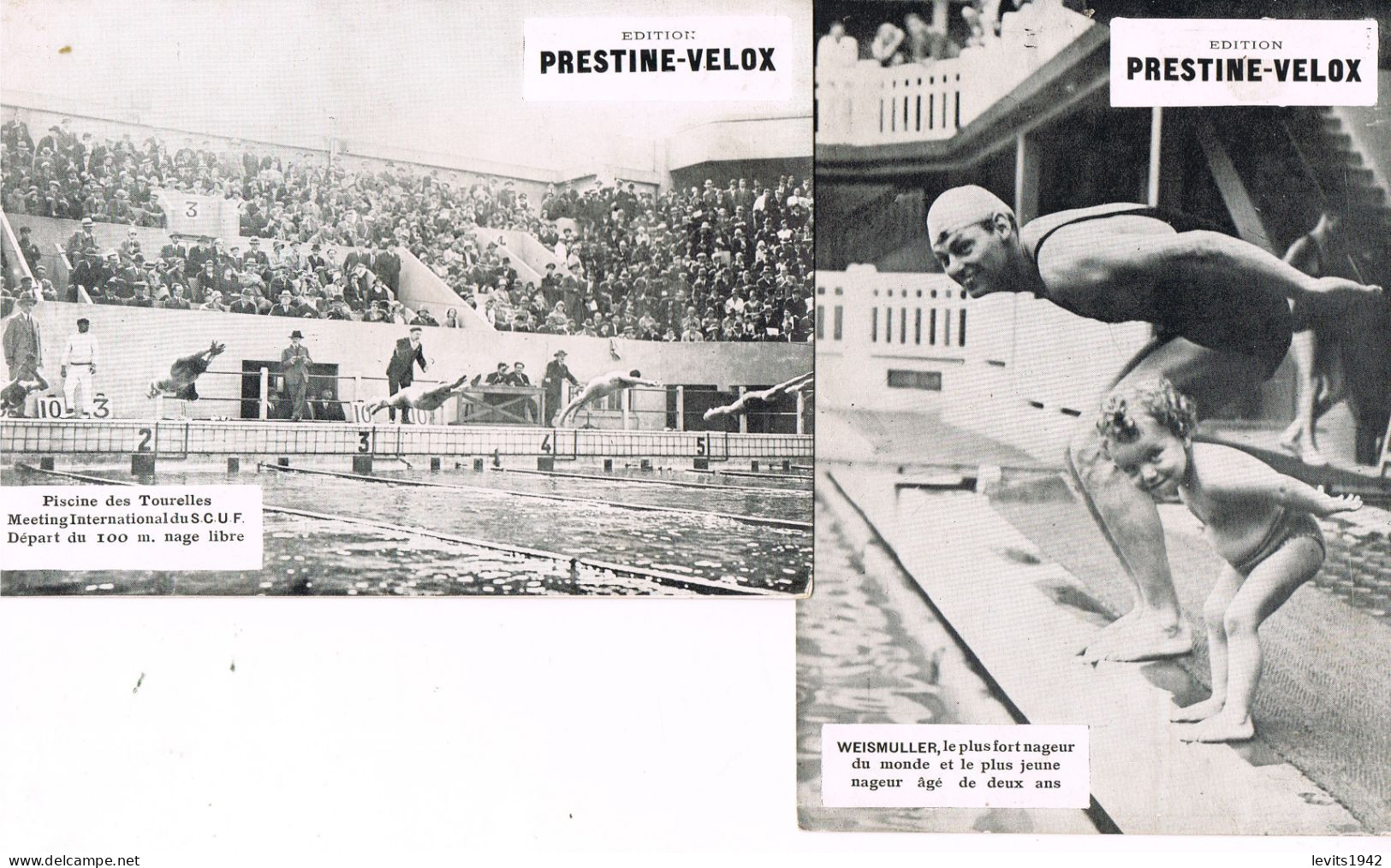 2 PHOTOS - PRESTINE-VELOX - WEISMULLER - PISCINE DES TOURELLES - - Natation