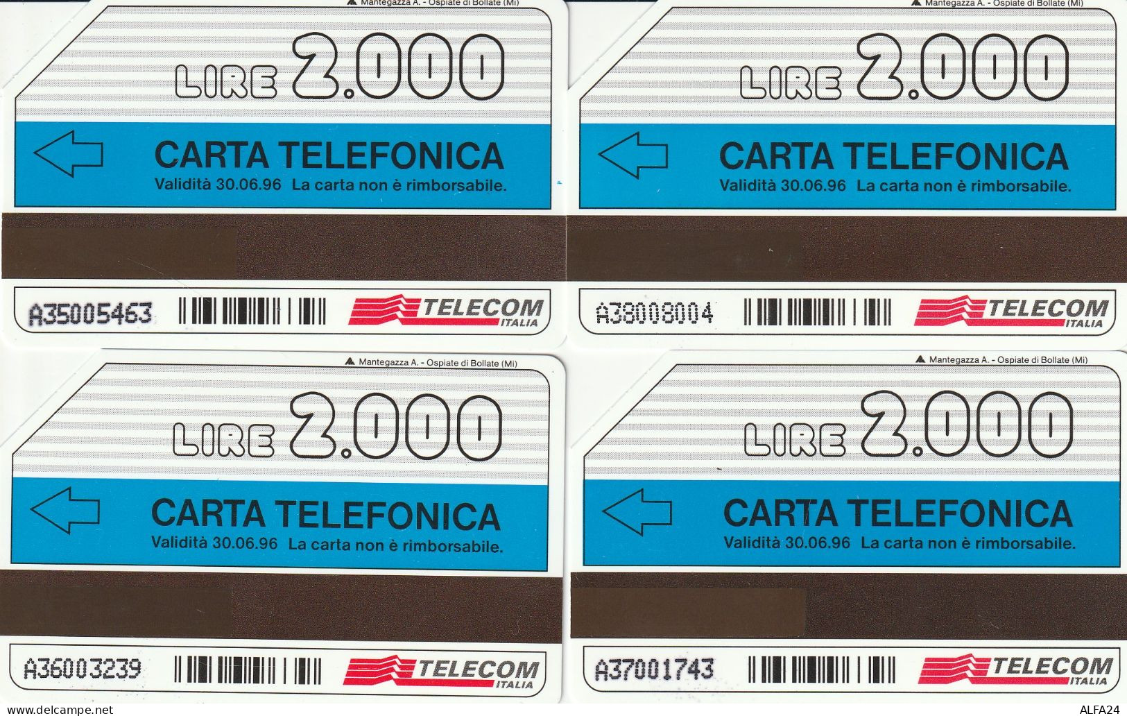 SERIE 4 SCHEDE TELEFONICHE USATE PRP 212-5 MOULINEX  (463 U - Privées - Hommages