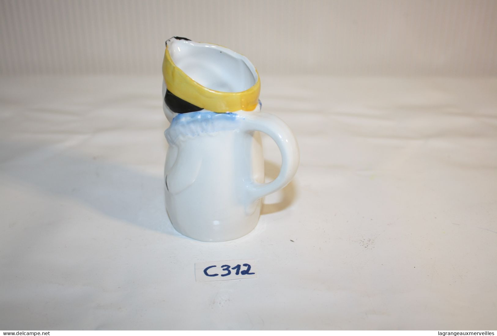 C312 Ancien Pichet Ludique - Pot Au Lait - Céramique - Jugs