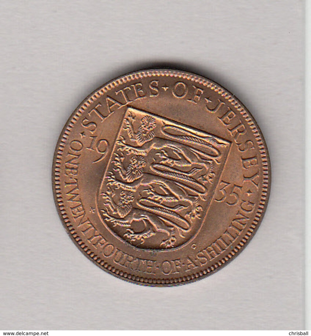 Jersey 1935 King George V One Twentyfourth 1/24 Of A Shilling - Jersey