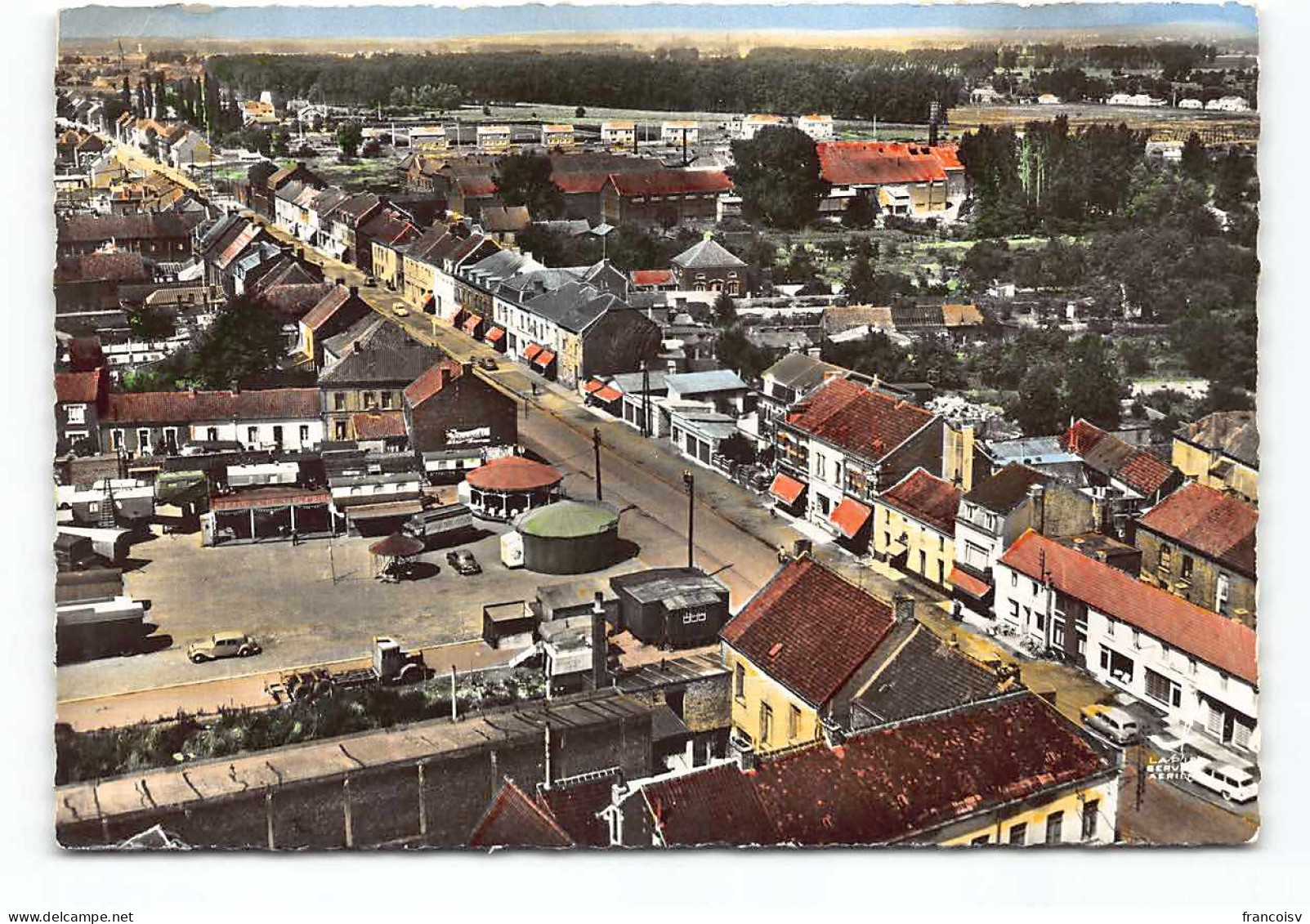 Quievrechain. Vue Generale. En Avion Au Dessus De.... Edit Lapie  Fete Foraine Ducasse - Quievrechain