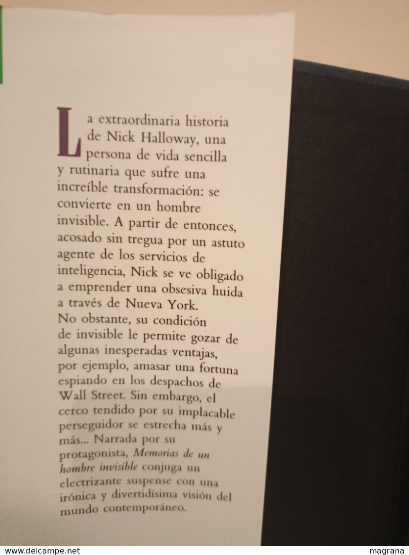 Memorias De Un Hombre Invisible. Harry F. Saint. Círculo De Lectores. 1989. 508 Páginas. - Action, Aventures