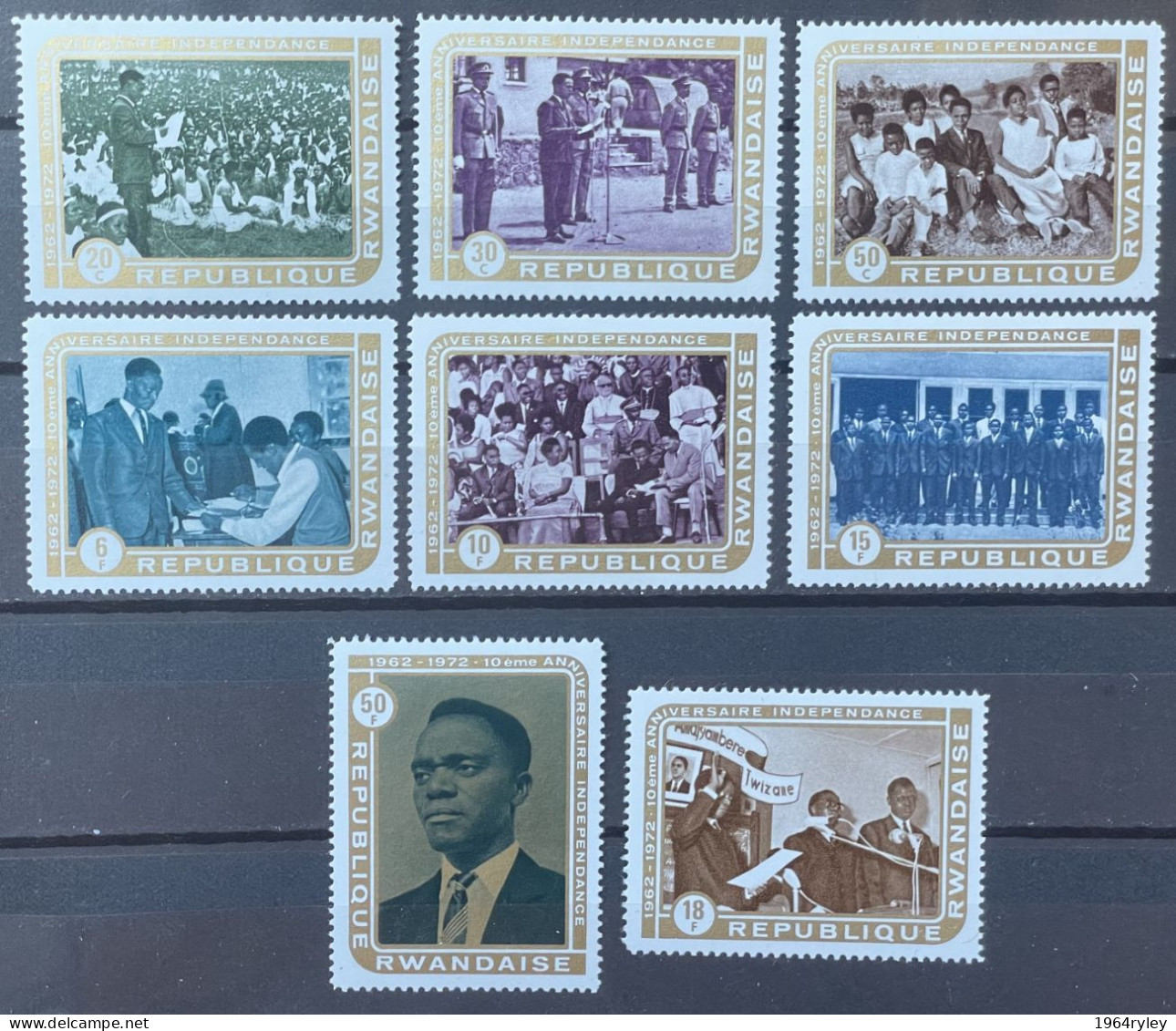 RWANDA -  MNH** - 1972 - # 477/482 - Used Stamps