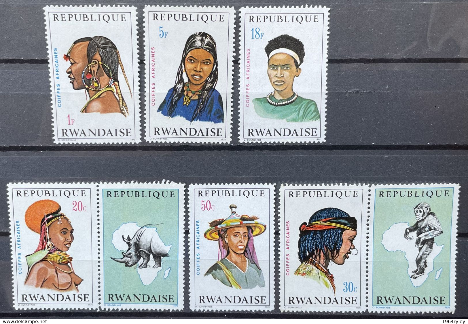 RWANDA -  MNG - 1971 - # 408/413 - Gebraucht