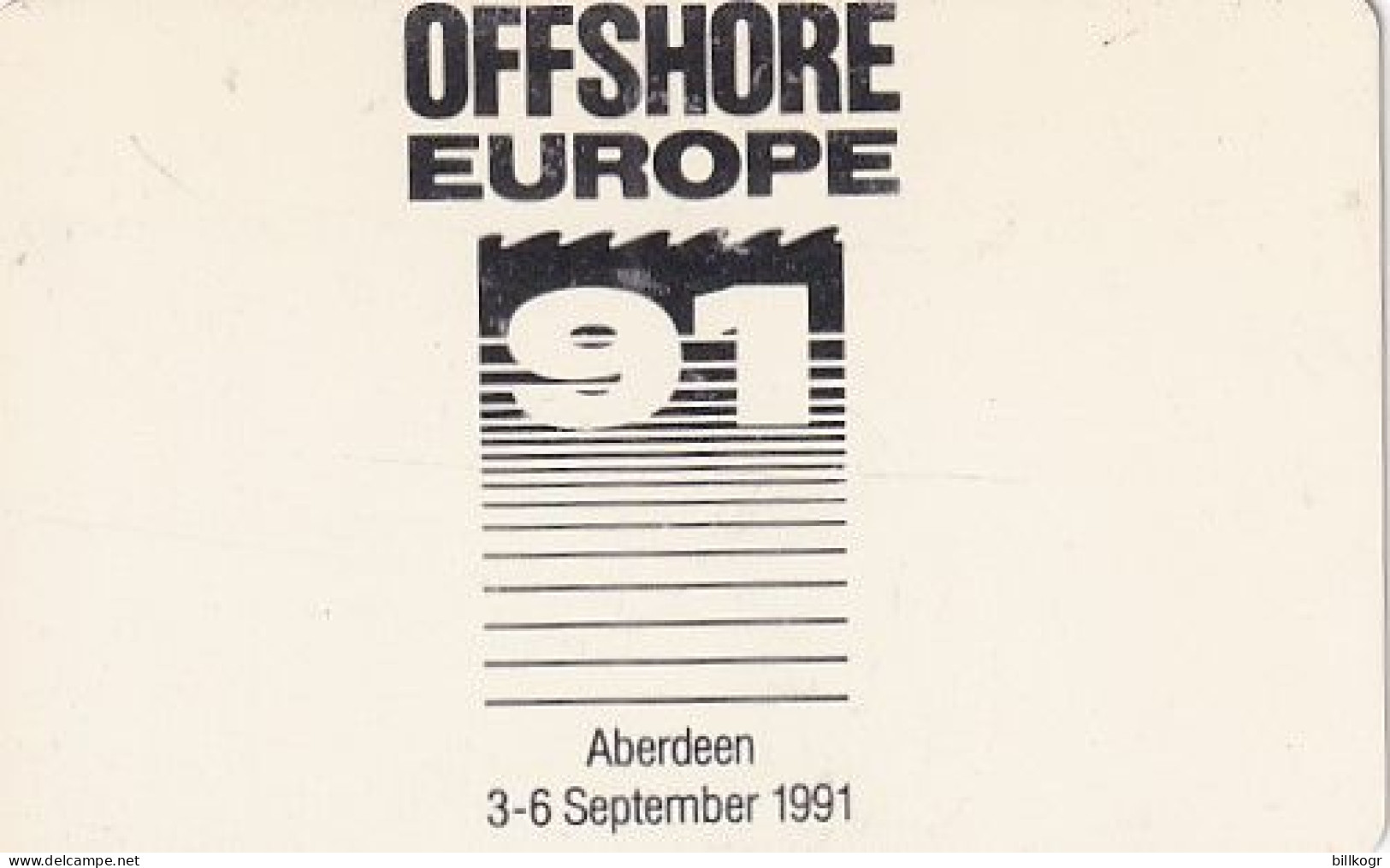 SCOTLAND(Autelca) - Offshore Europe 91, IPL(Scotland) Telecard, First Issue 50 Units, Tirage 3000, Used - Autres - Europe