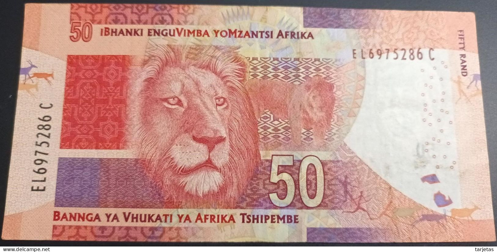 BILLETE DE SURAFRICA DE 50 RAND DEL AÑO 2015 EN CALIDAD EBC (XF) (BANKNOTE)  LEON-LION - Zuid-Afrika