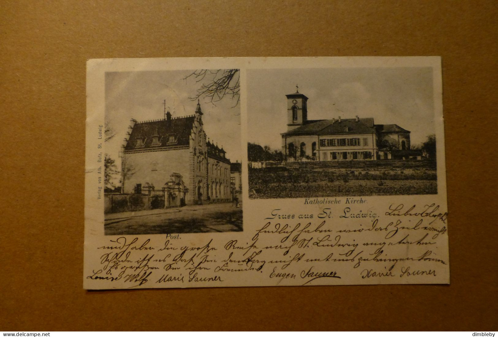 Gruss Aus St Ludwig - Katholische Kirche  - Post 1901 (9929) - Saint Louis