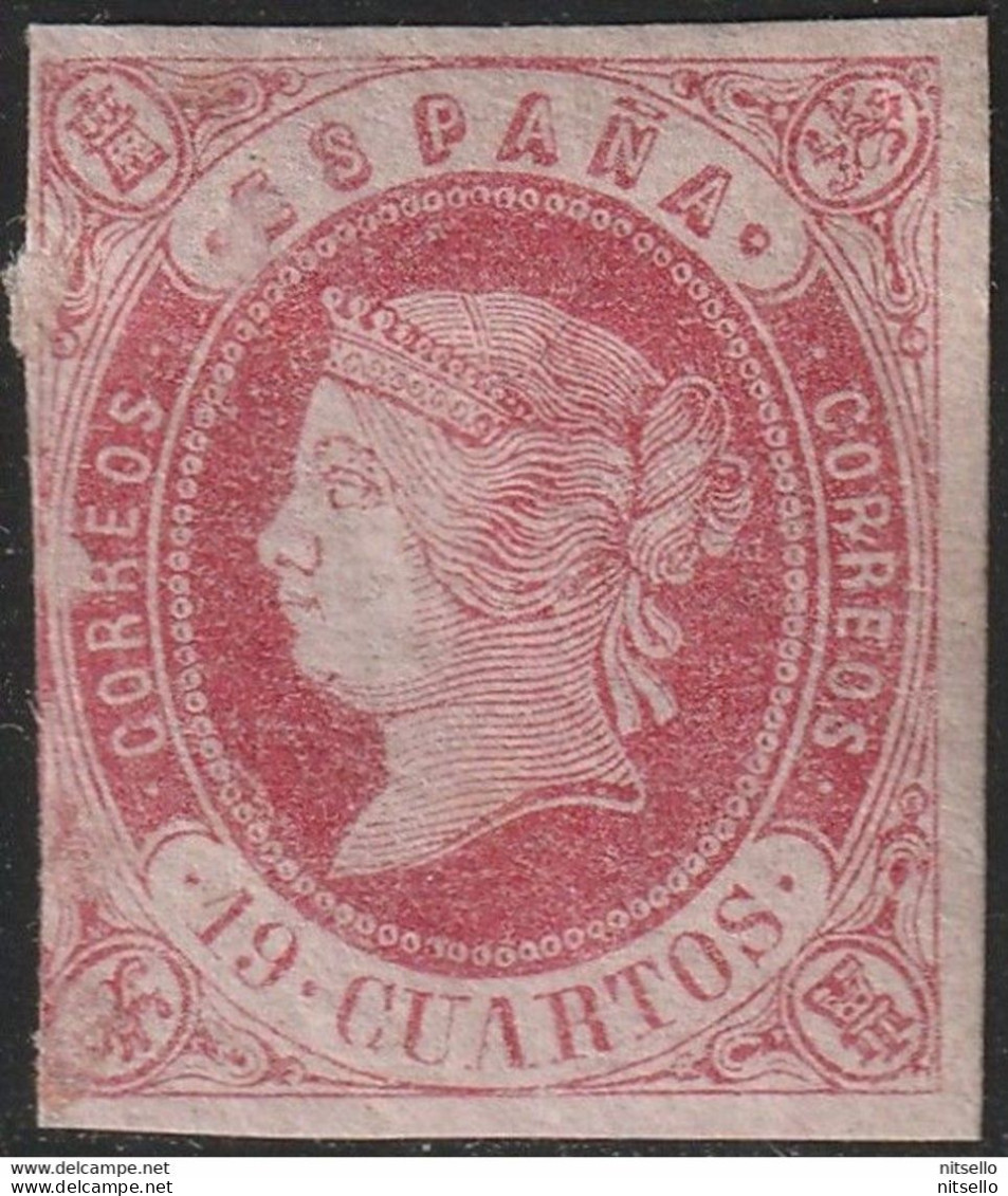 LOTE 1812  /// (C365) ESPAÑA 1862 EDIFIL Nº:60 *MH // CATALOG/COTE: 347€  ¡¡¡ LIQUIDATION - JE LIQUIDE !!! - Unused Stamps