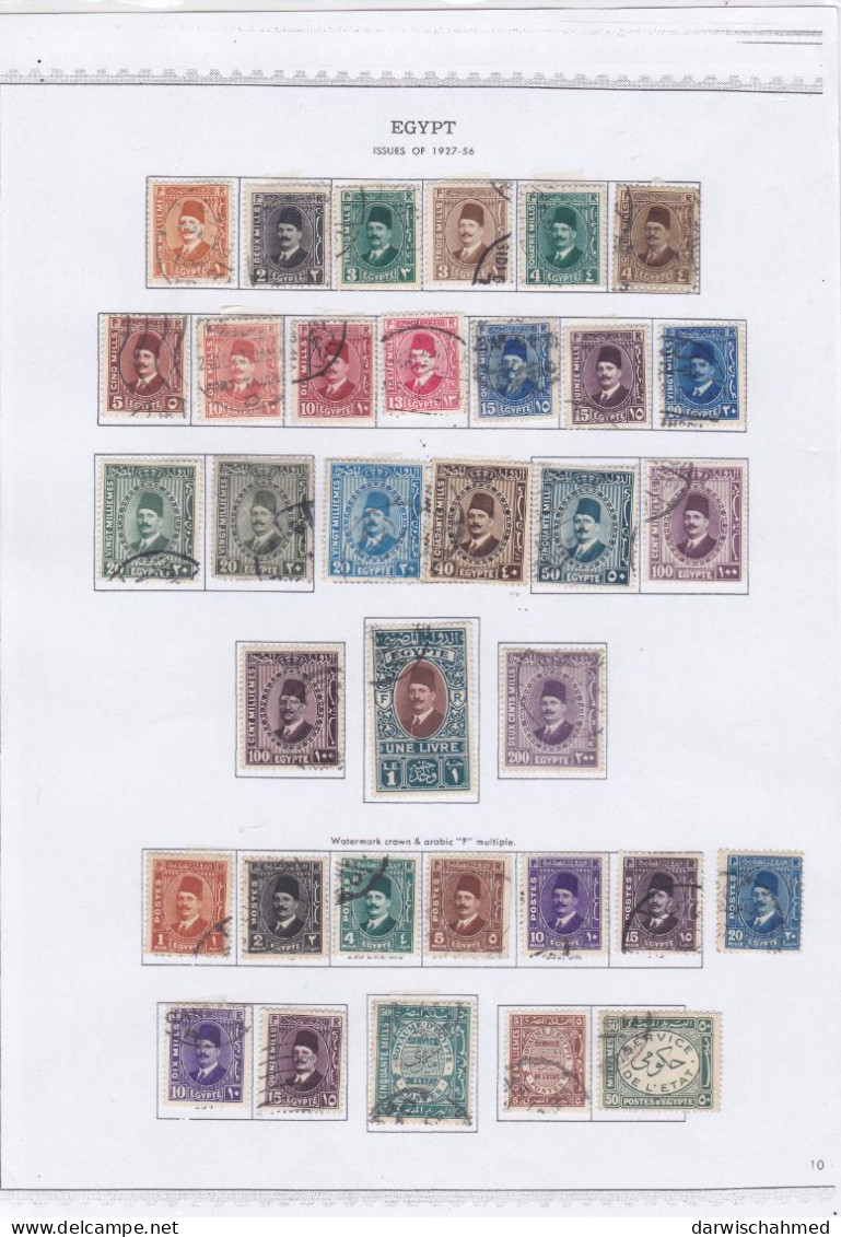 ÄGYPTEN - EGY-PT - EGYPTIAN - EGITTO -  MONARCHIE - KÖNIG FUAD PORTRÄT 1927 GESTEMPELT - Used Stamps