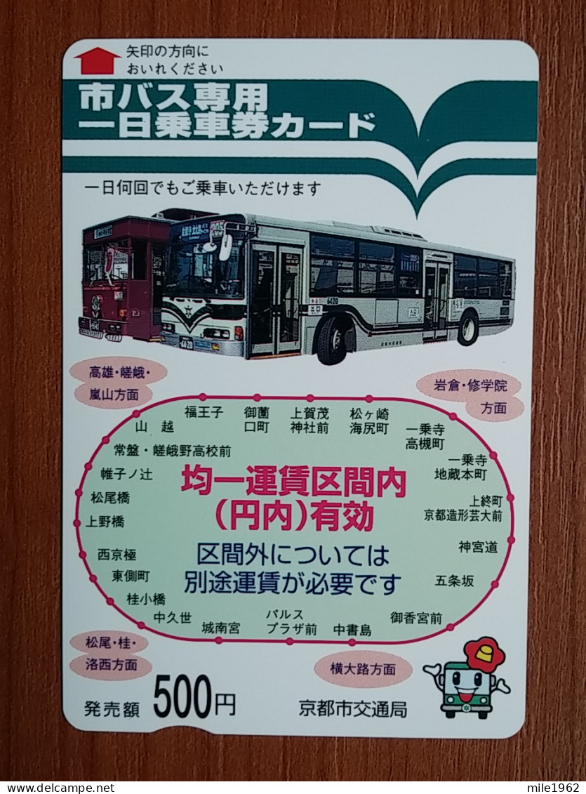 T-451 - JAPAN, Japon, Nipon, Carte Prepayee, Prepaid Card, Bus, Autobus - Voitures