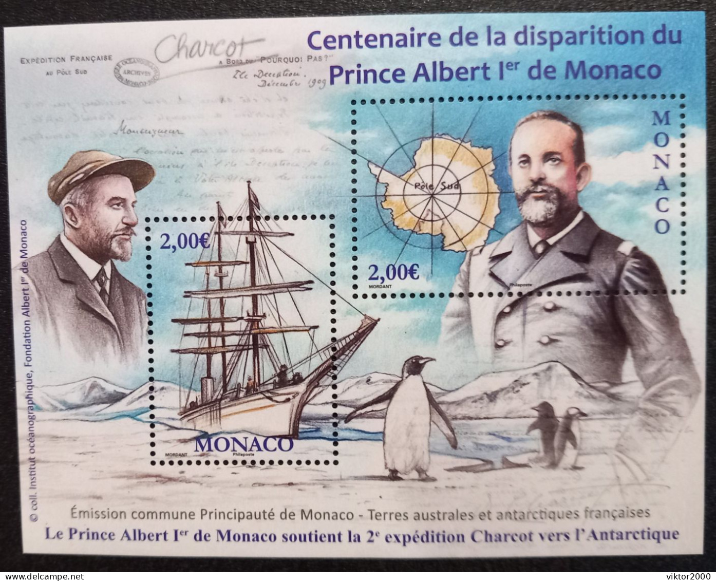 MONACO MNH (**) 2022 Joint Issue With The French Southern And Antarctic Territory - Arktis Expeditionen