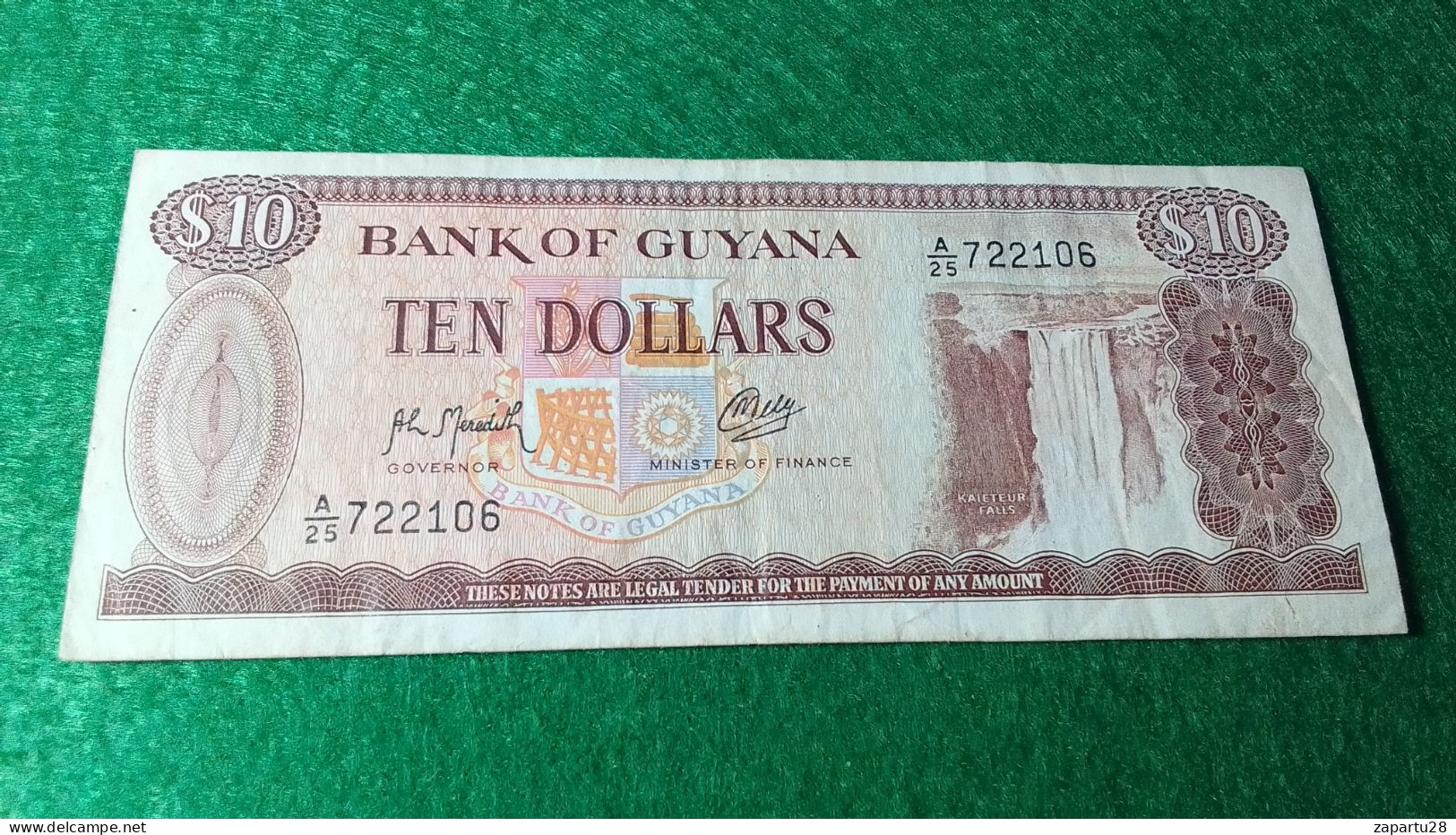 GUYANA-1992        10   DOLLARS     AU - Guyana