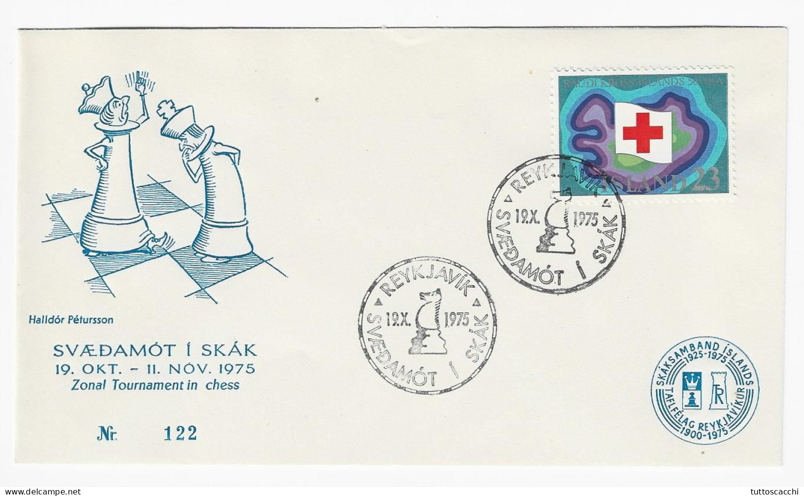 Iceland 1975 - Chess Cancel On Commemorative Envelope - Schach