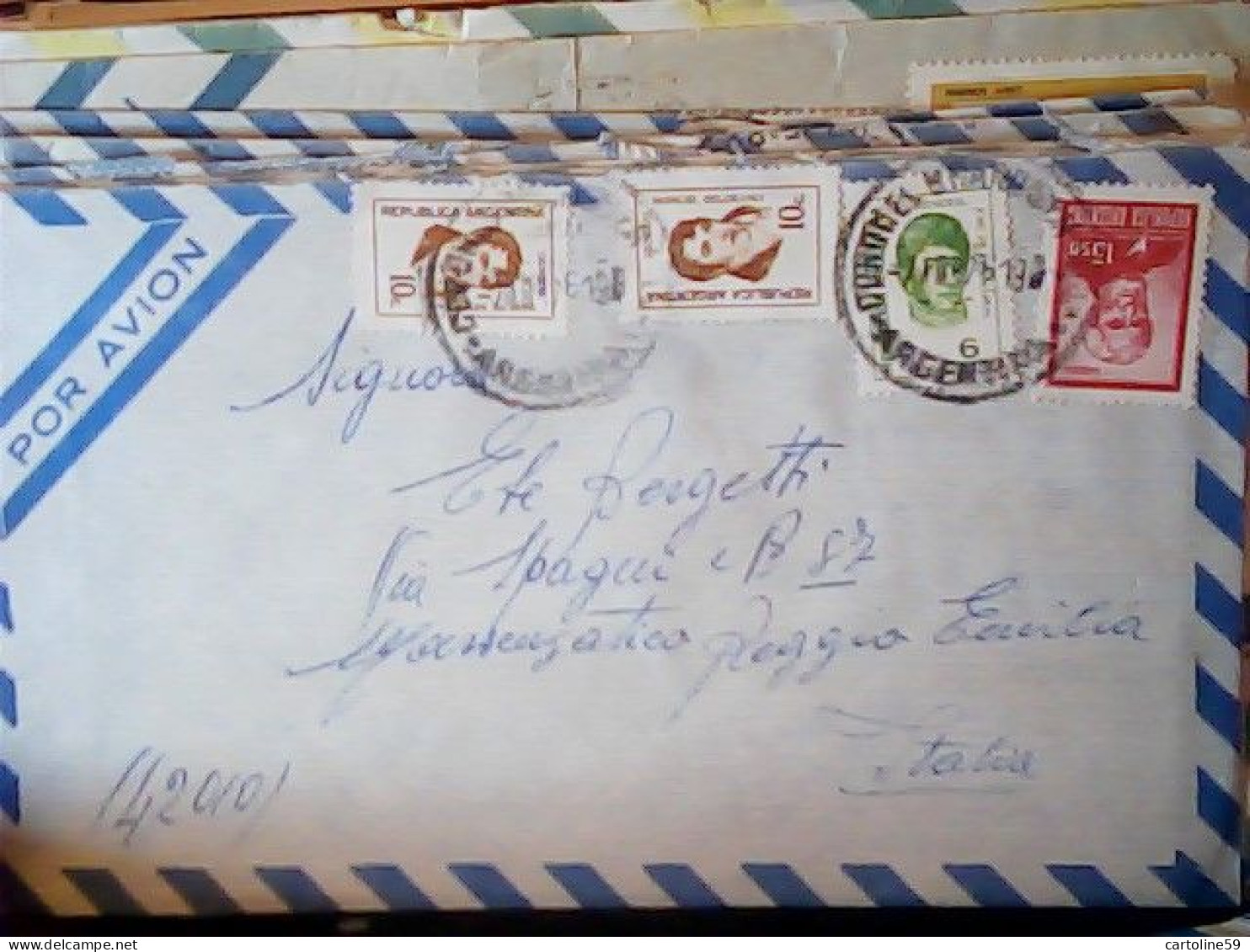 LOTTO BUSTE 23 Air Mail Cover Sent To ITALIA 1972/79 STAMP TIMBRE SELLO VARI  JR5046 - Luchtpost