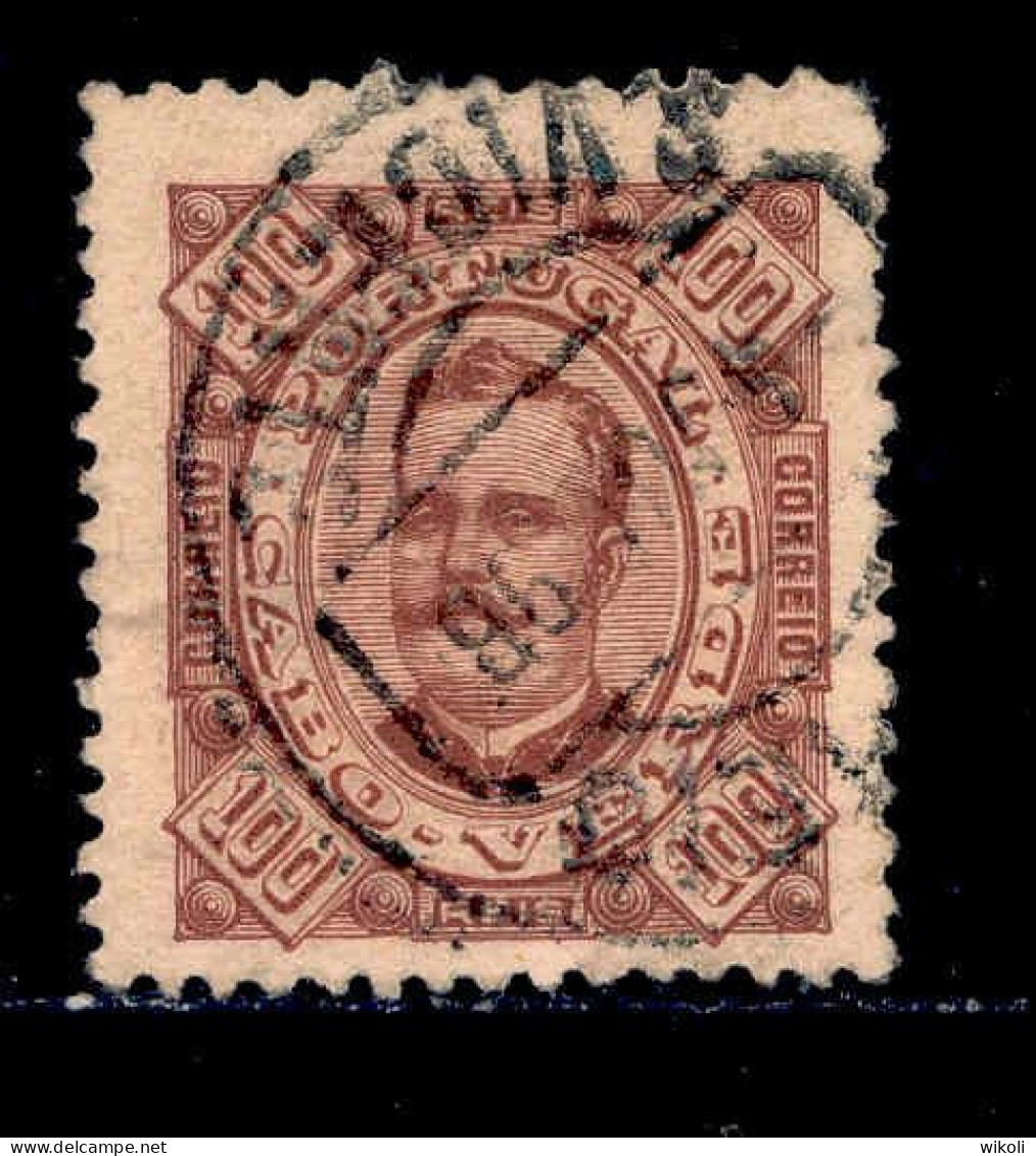 ! ! Cabo Verde - 1893 D. Carlos 100 R (Perf. 12 3/4) - Af. 33a - Used (ca 182) - Kapverdische Inseln