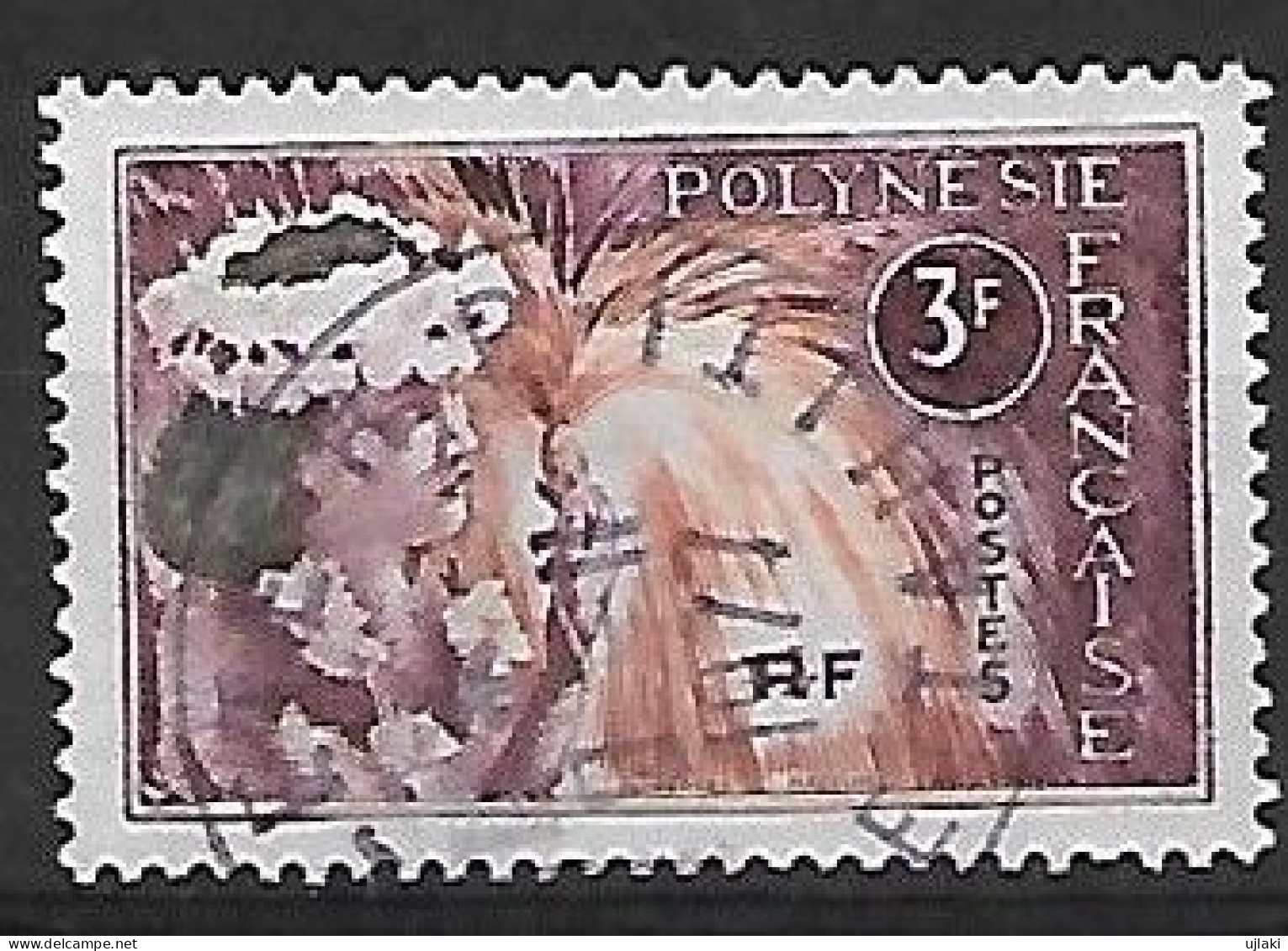 POLYNESIE FRANCAISE:Danseuse Tahitienne  N°28  Année:1964. - Gebruikt